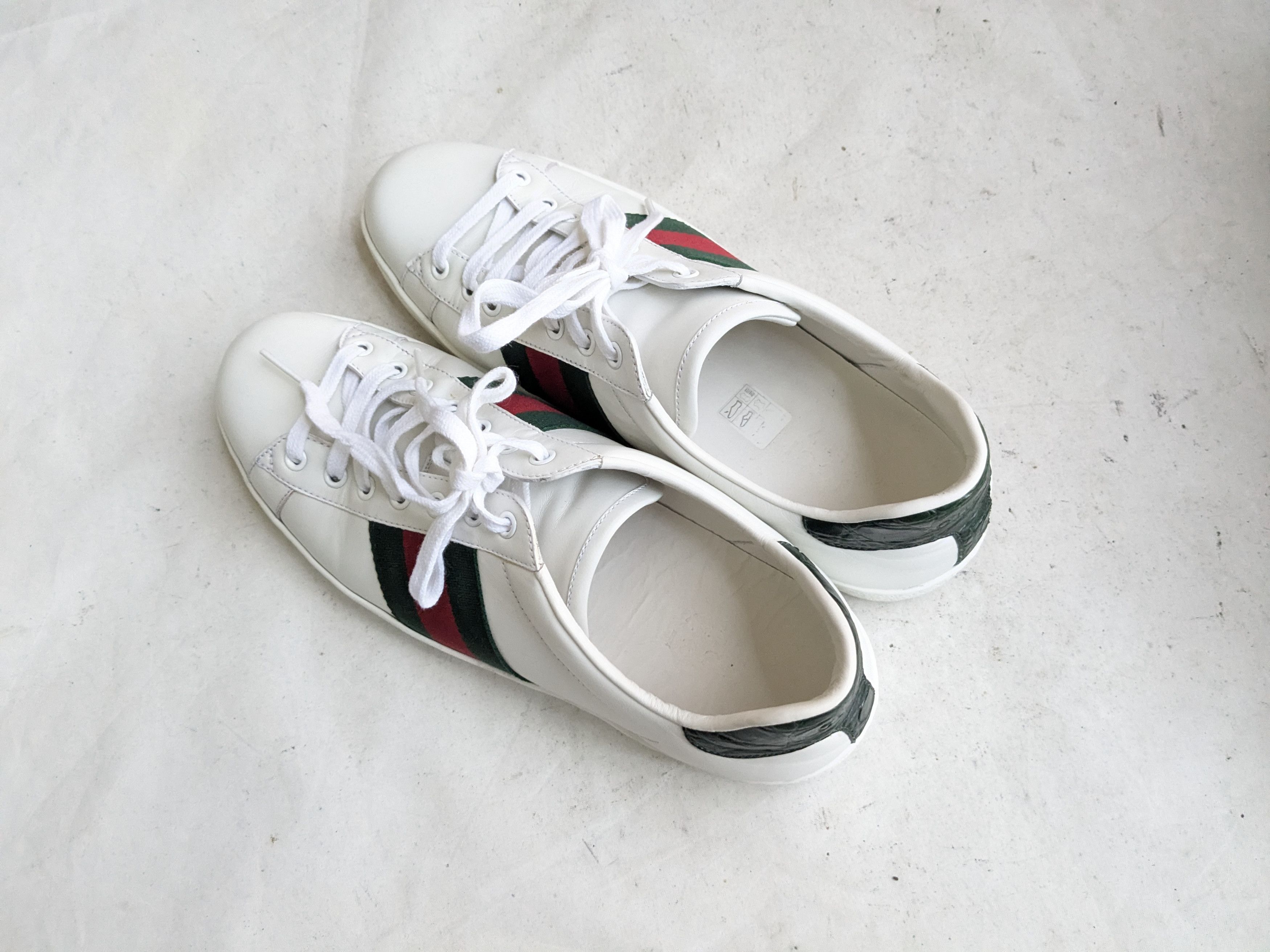 Gucci Gucci Ace White Leather 10 Low Tops Size US 10 / EU 43 - 13 Thumbnail