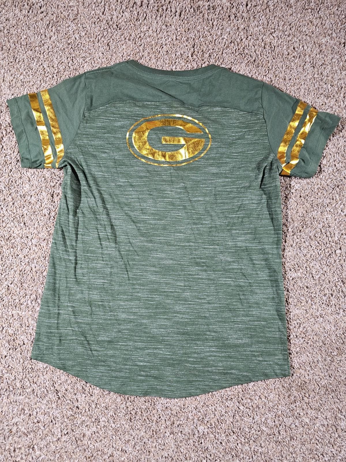 New Era Nfl Team Apparel Green Bay Packers Womens M New ERA Tshirt Size ONE SIZE - 2 Thumbnail