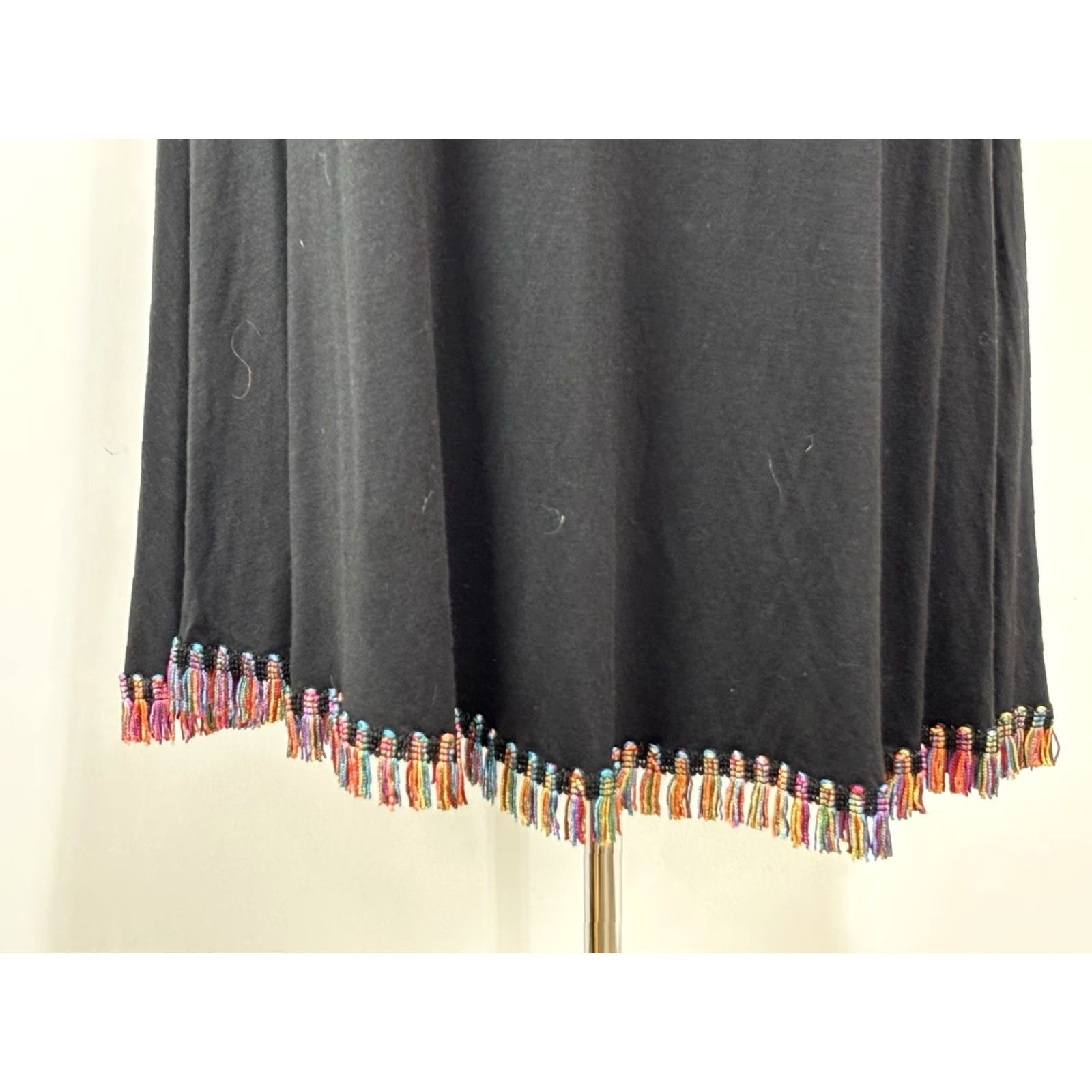 Vintage Judith March Swim Tank Top Shirt Sz Medium Black Tassel Fringe Hem Oversized Size M / US 6-8 / IT 42-44 - 6 Thumbnail