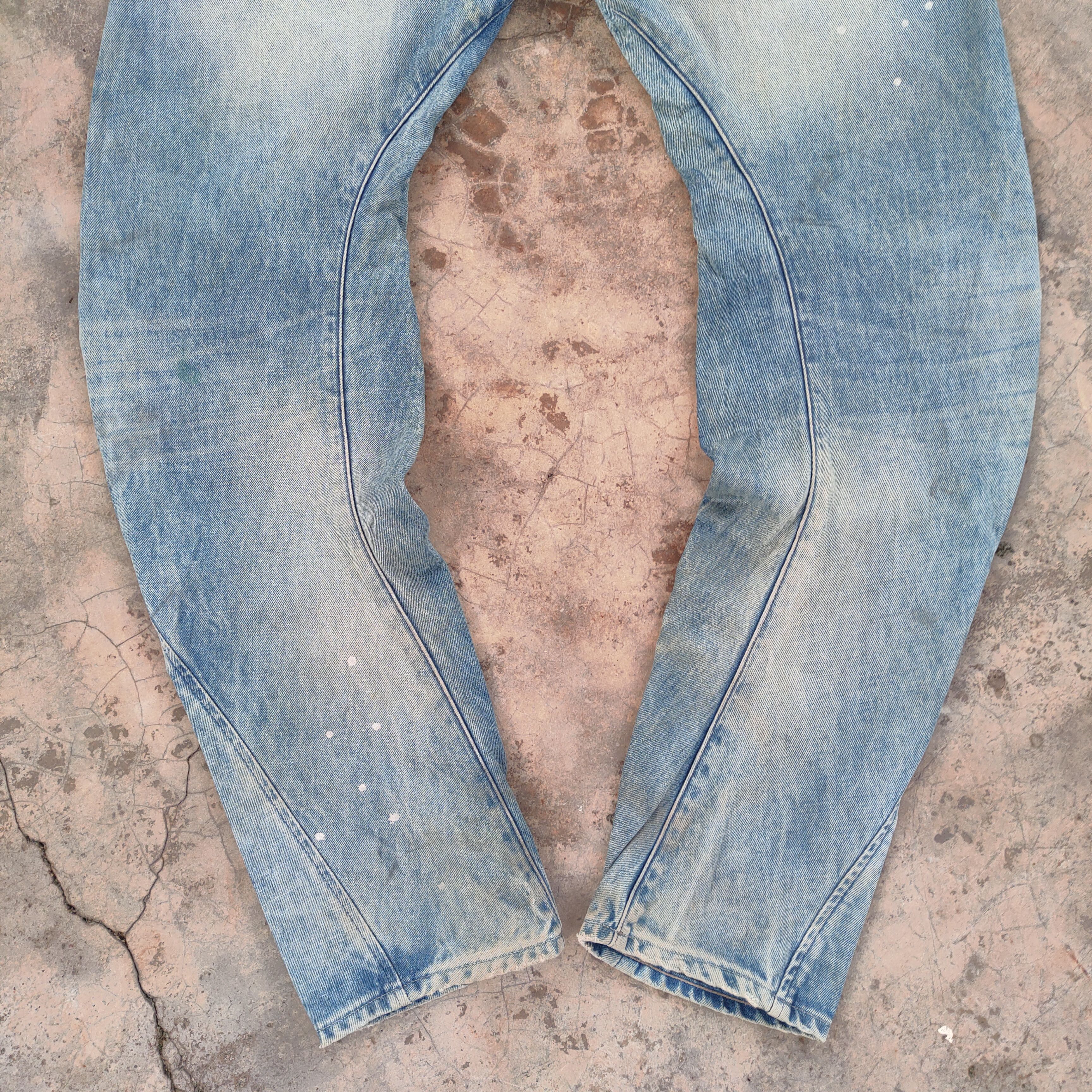 VTG GSTAR RAW FADED RUSTY MUD WASH DENIM JEANS PANTS