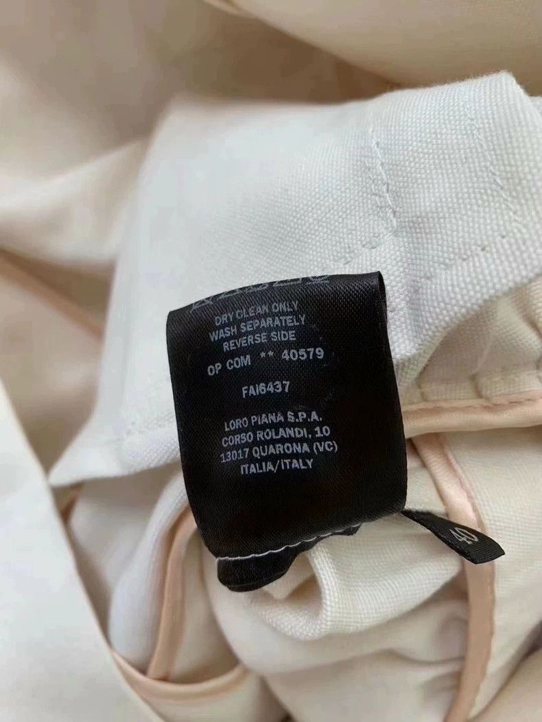 Loro Piana LORO PIANA White cotton blended linen coat with long colla Size XS / US 0-2 / IT 36-38 - 7 Thumbnail