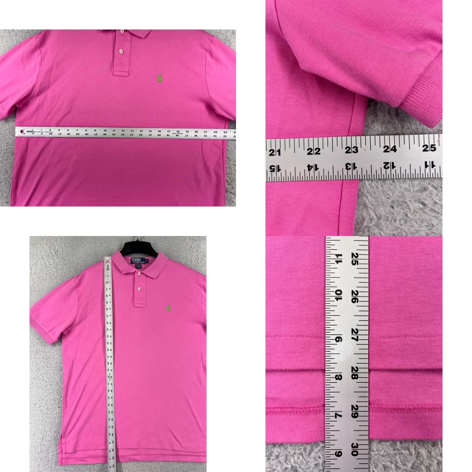 Ralph Lauren VINTAGE Ralph Lauren Polo Shirt Men L Pink 100% Cotton Jersey Polo Golf Classic Embroidered Logo 40 in Chest Short Sleeve Size US L / EU 52-54 / 3 - 8 Thumbnail