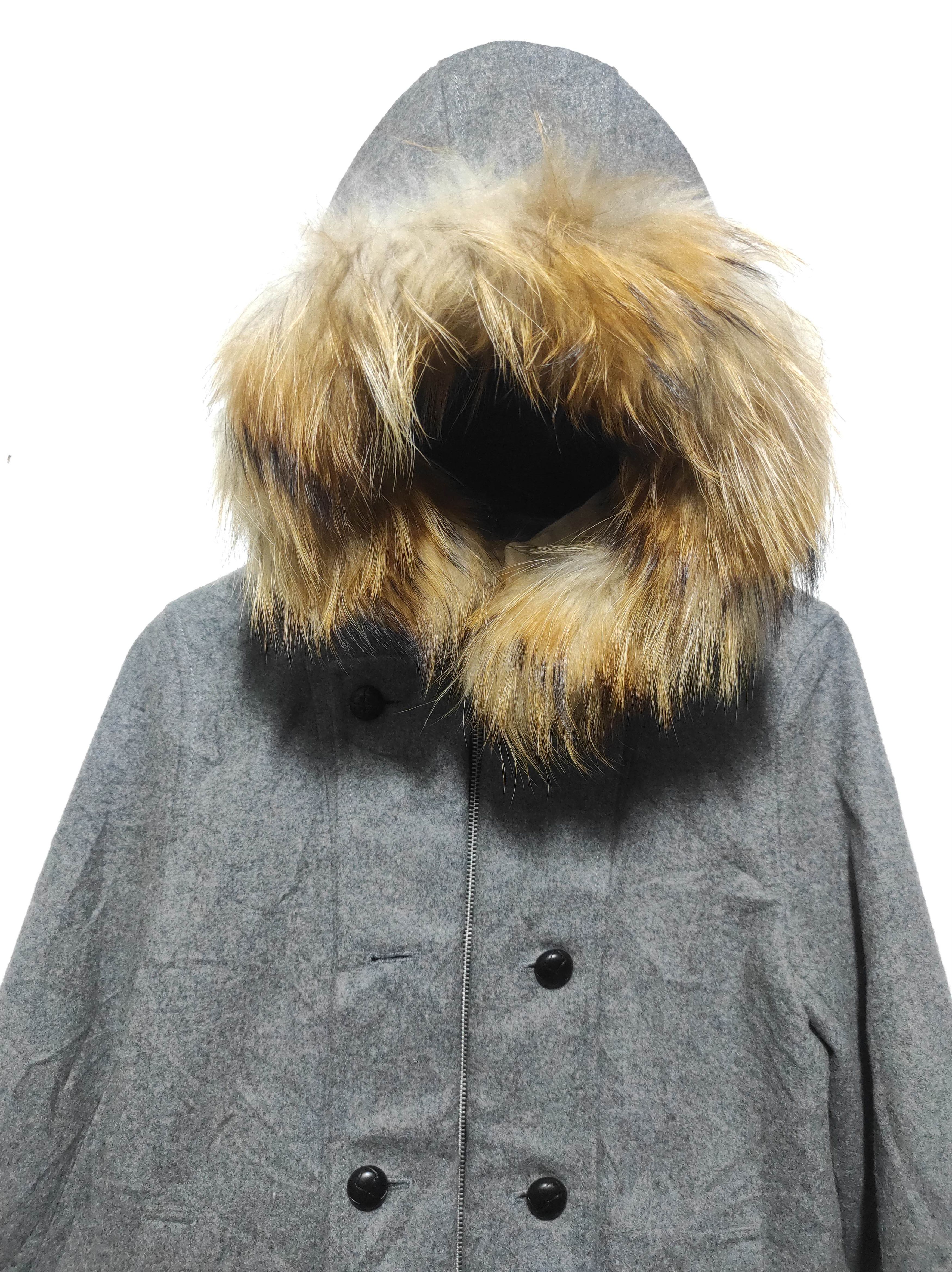 Michel Klein Michel Klein Wool double Zip Fur Hoodie Jacket Size US S / EU 44-46 / 1 - 4 Thumbnail