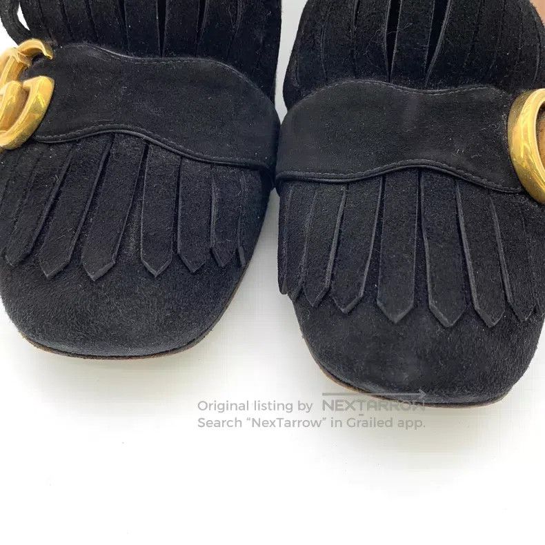Gucci Gucci Black double G logo square toe thick heel high heels Size US 5.5 / IT 35.5 - 9 Thumbnail