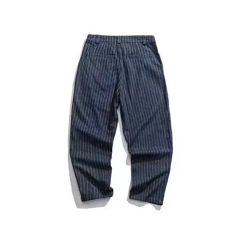 Japanese Brand 20AW Indigo Union Japan Denim Striped Relaxed Fit Pants Size US 32 / EU 48 - 2 Thumbnail
