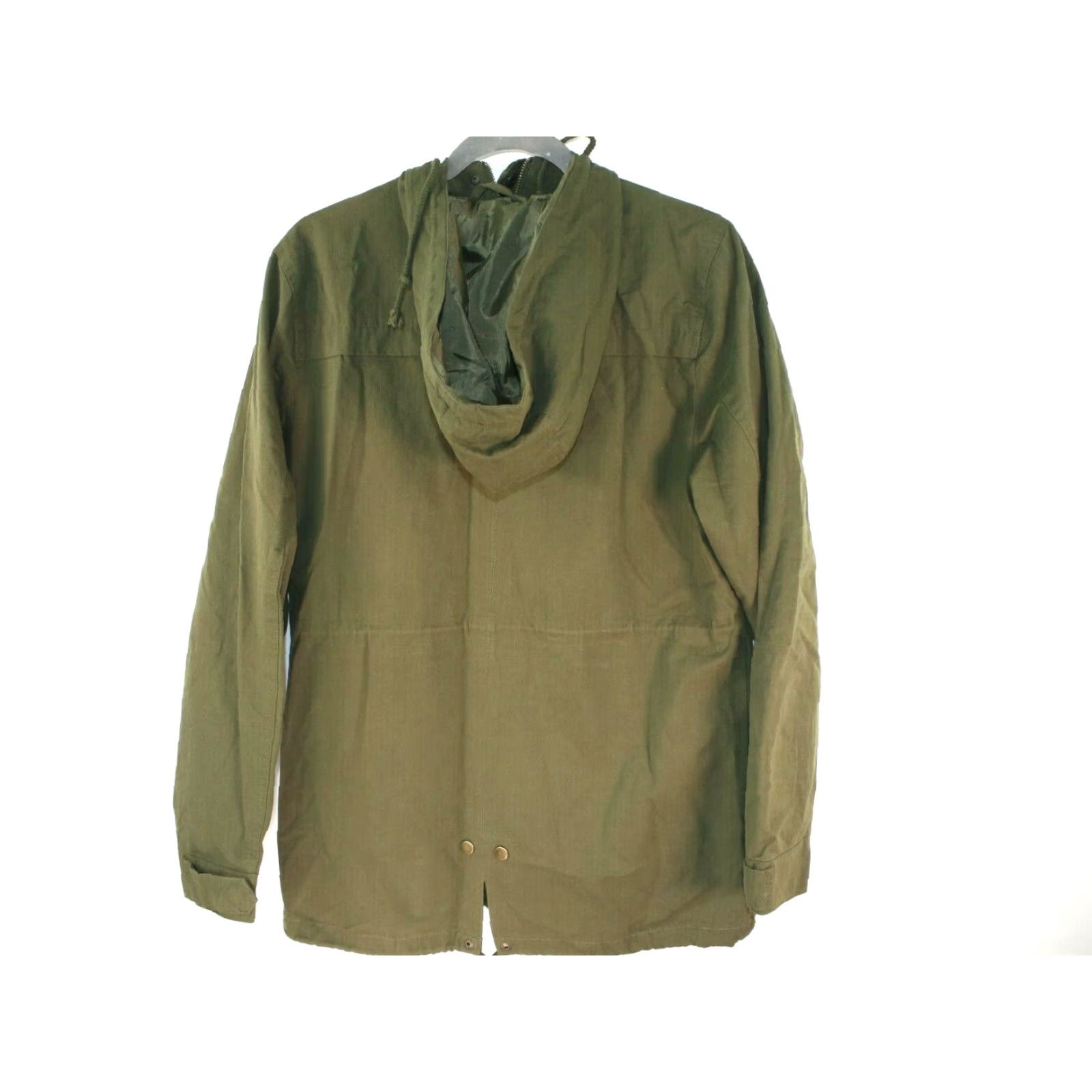Rains VINTAGE TL Toplegging Med Weight Rain Hooded Overcoat OD Green Women's Jacket SZ L Size L / US 10 / IT 46 - 4 Thumbnail