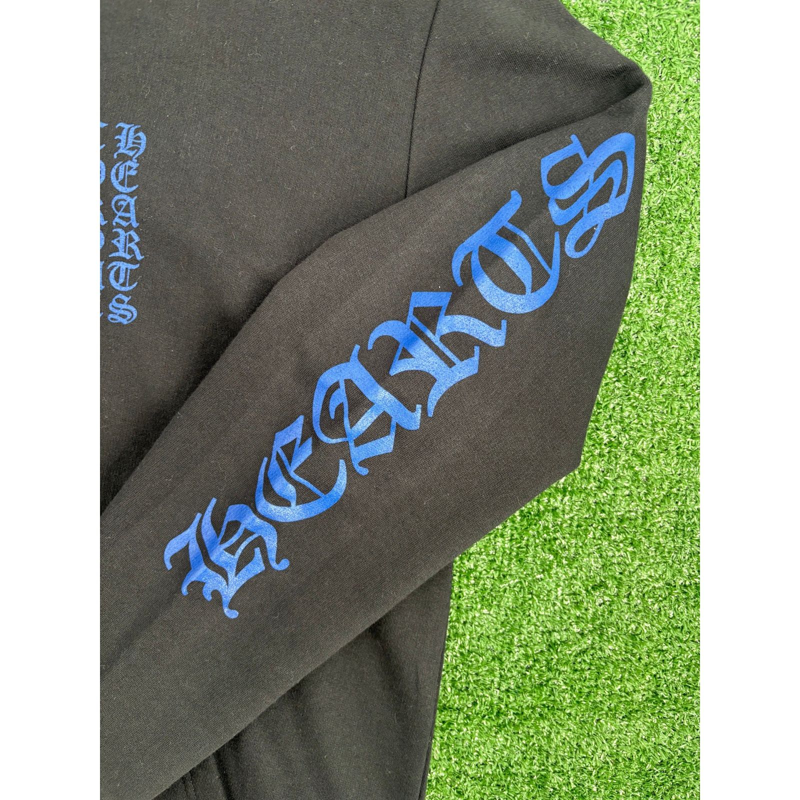Chrome Hearts Chrome Hearts Blue Vertical Logo Black Hoodie Size Small Size US S / EU 44-46 / 1 - 4 Thumbnail