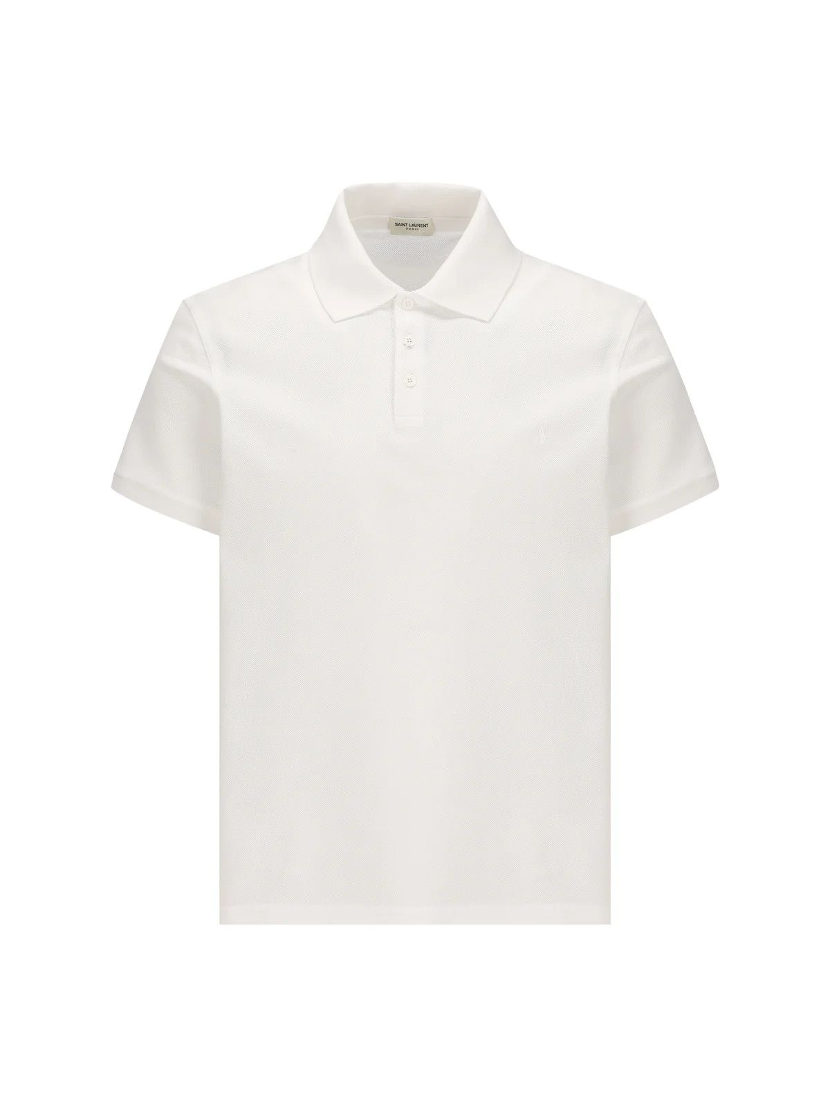 Saint Laurent Paris Cassandre polo shirt in cotton pique cream Size US S / EU 44-46 / 1 - 1 Thumbnail