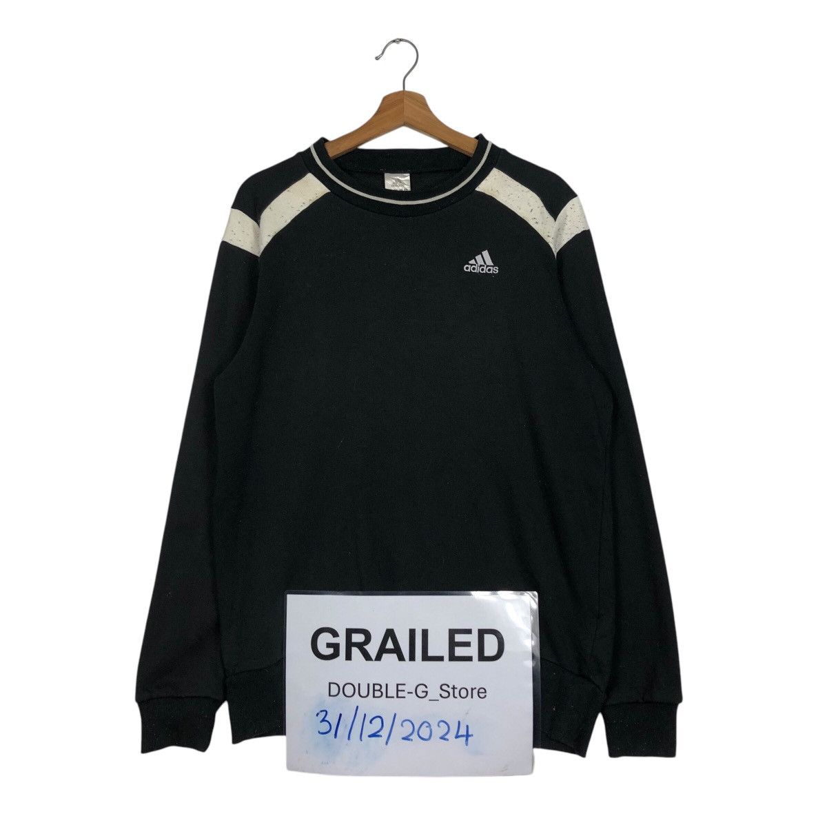 Adidas 📌Vintage Long Sleeve Sweatshirt Adidas Big Logo Size US L / EU 52-54 / 3 - 1 Thumbnail