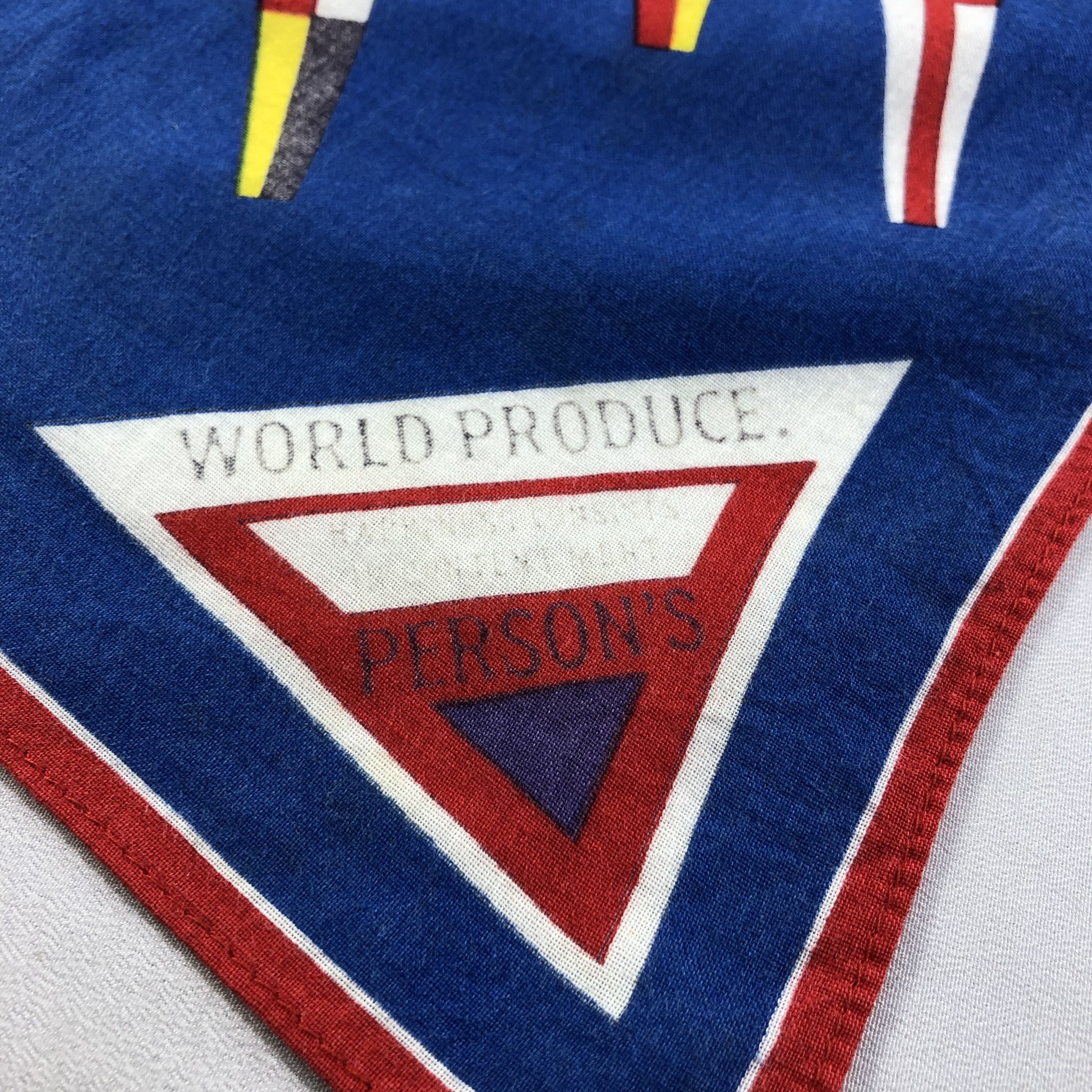 PERSON'S × Vintage Person's Handkerchief Neckerchief Bandana H1587 Size ONE SIZE - 9 Thumbnail