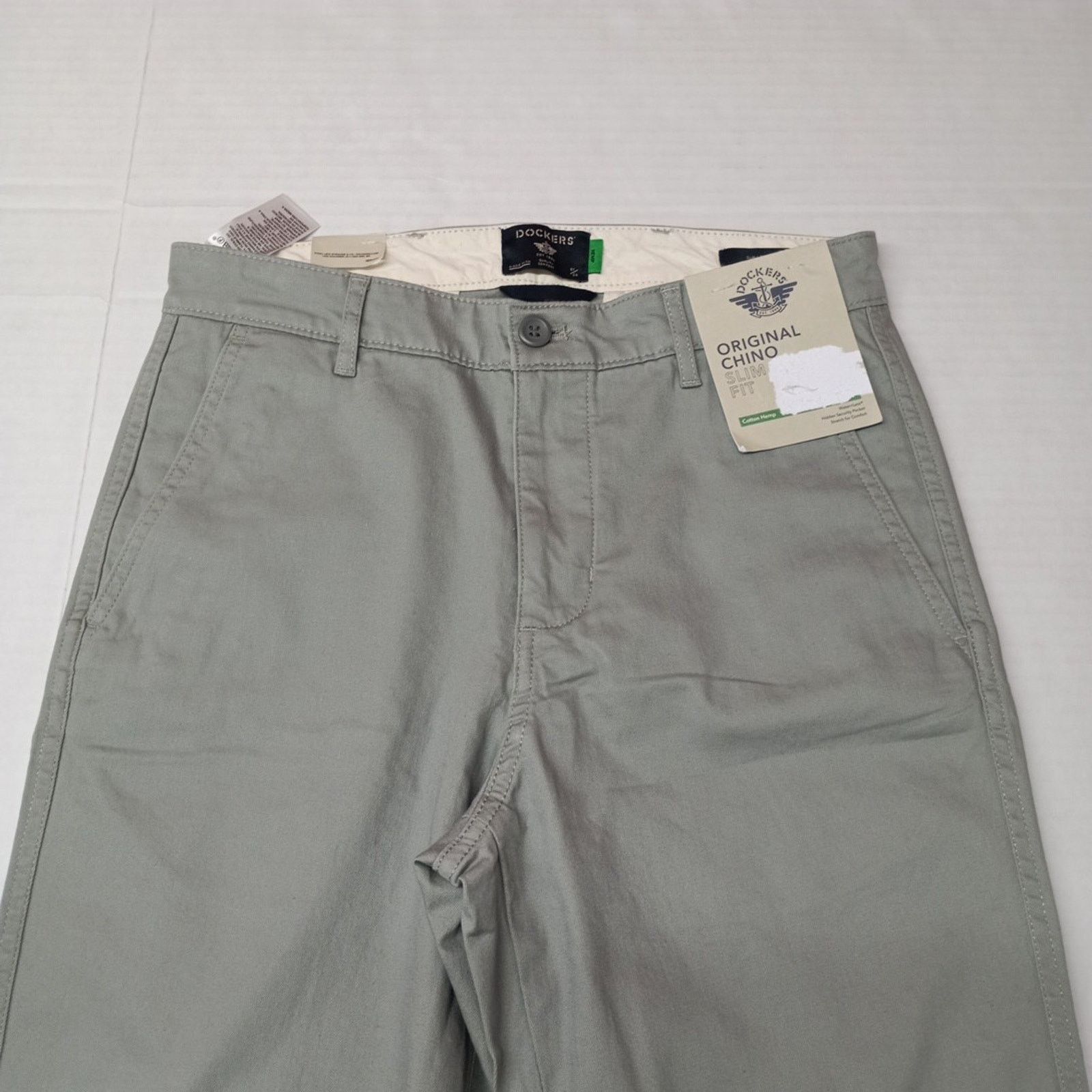Dockers Dockers Original Chino Pants Mens 28x32 Gray Slim Fit Cotton Size US 28 / EU 44 - 3 Thumbnail