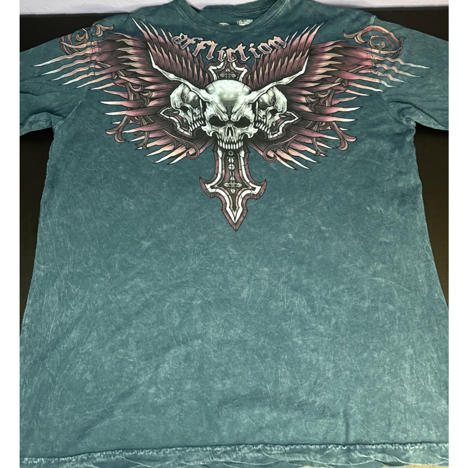 Affliction Affliction Hyper Speed Men’s Graphic T Shirt Tee Men’s 2XL Skulls Multicolor Skull 2XL Mens Tee Size US XXL / EU 58 / 5 - 2 Thumbnail