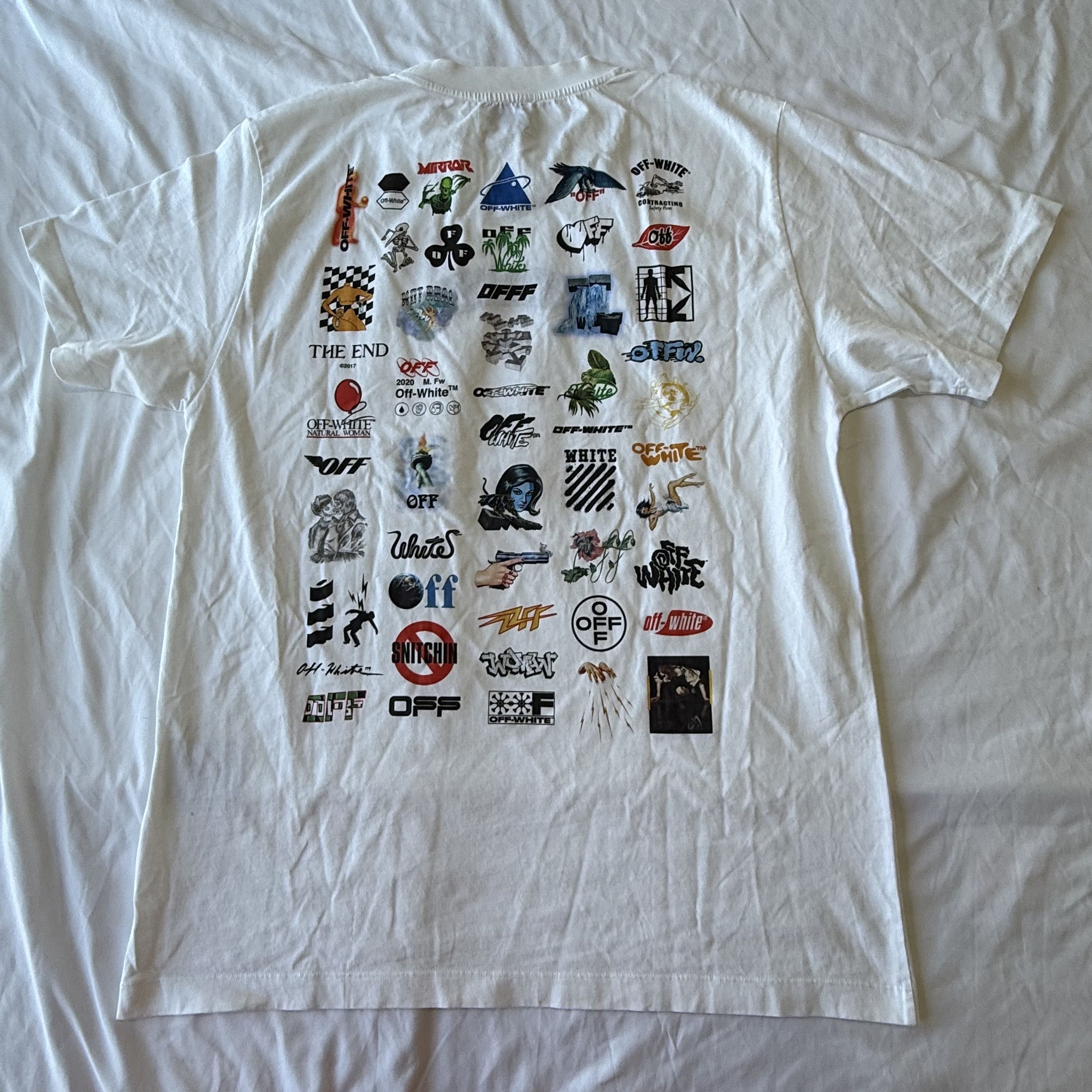 Off-White Off-White "_Logic" 10th Anniversary Logo Archive T-Shirt Size US XL / EU 56 / 4 - 1 Thumbnail