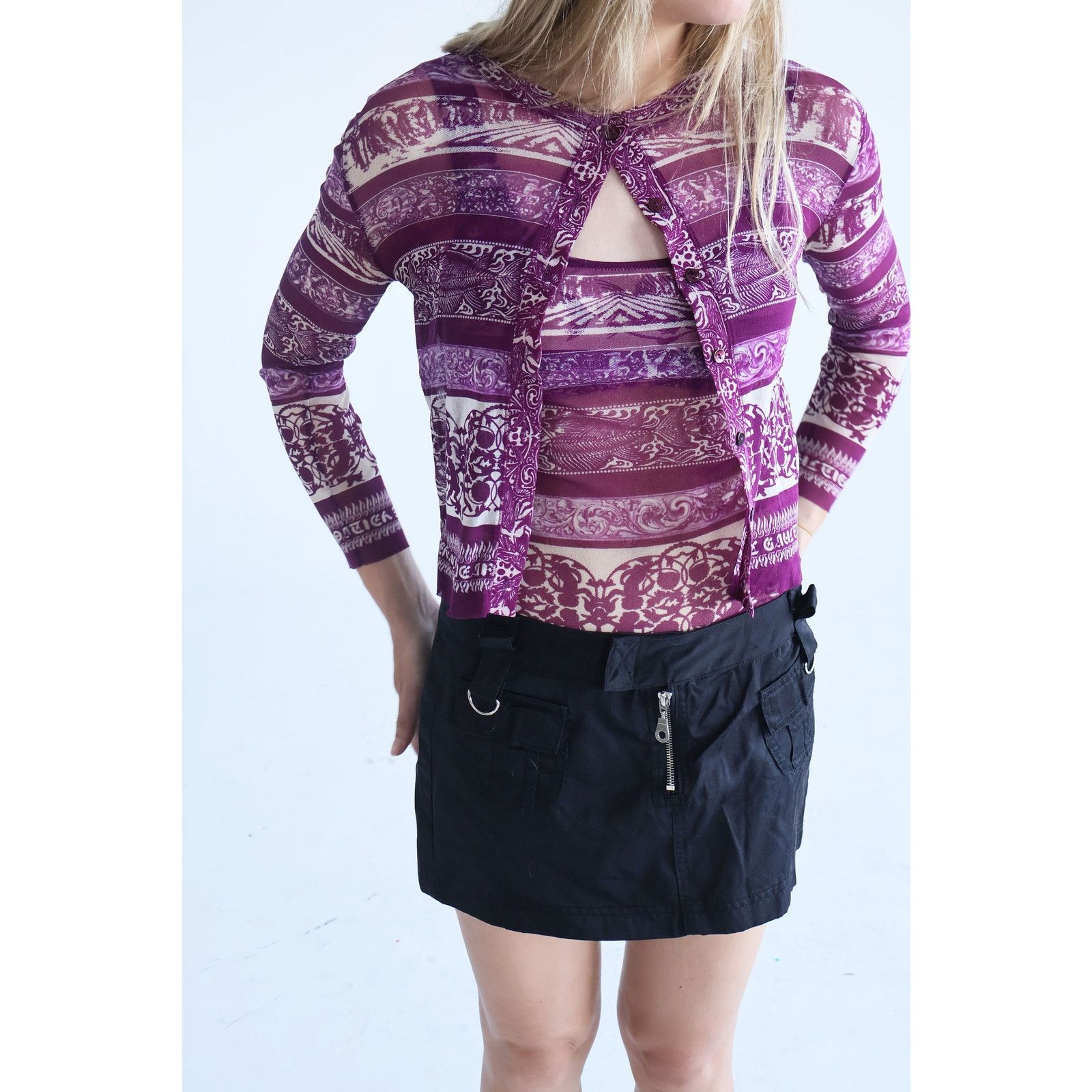 Jean Paul Gaultier Vintage Jean Paul Gaultier Purple Fish + Cherub Print Set Size M / US 6-8 / IT 42-44 - 3 Thumbnail