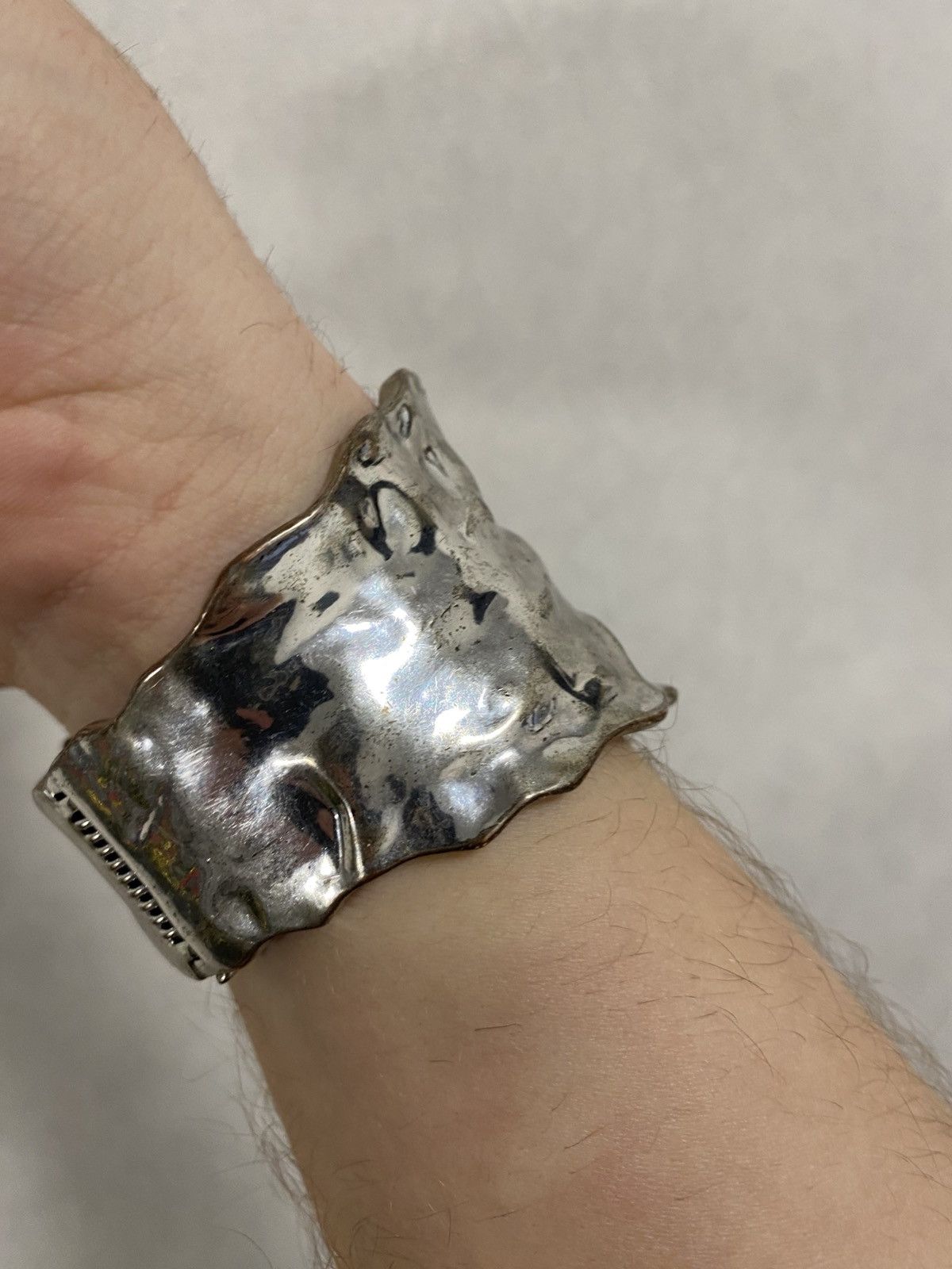 Other Artisan cuff avantgarde bracelet polished silver-tone metal Size ONE SIZE - 5 Thumbnail