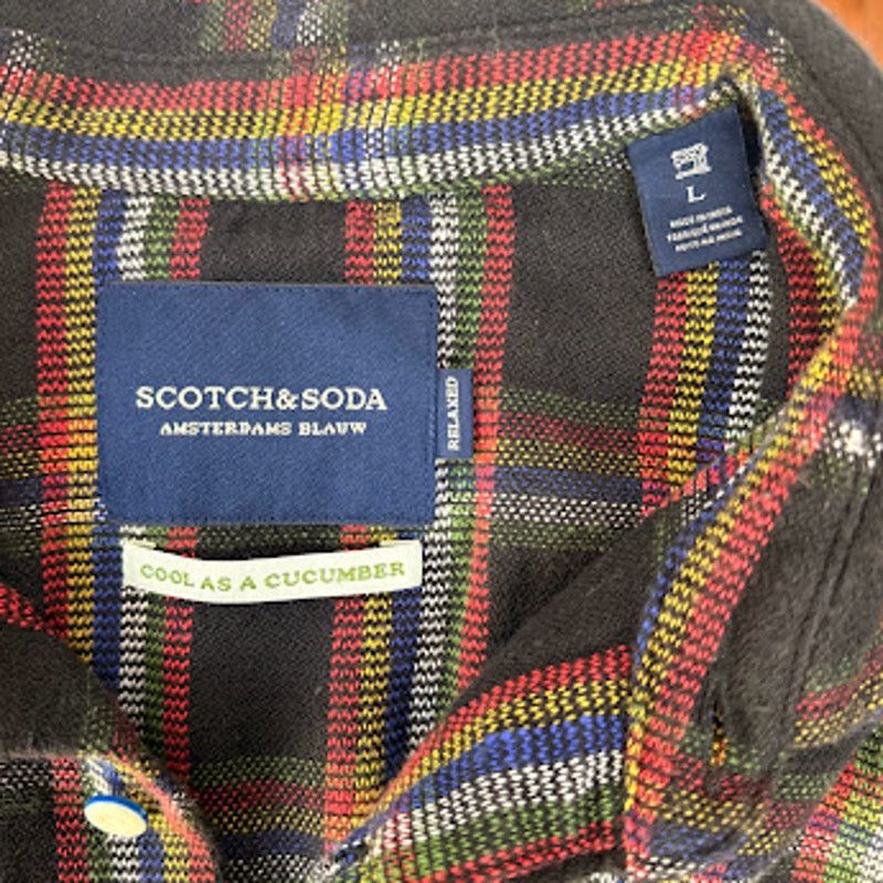 Scotch & Soda SCOTCH & SODA Relaxed Fit Woven Multicolor Long Sleeve Shirt Size US L / EU 52-54 / 3 - 5 Thumbnail