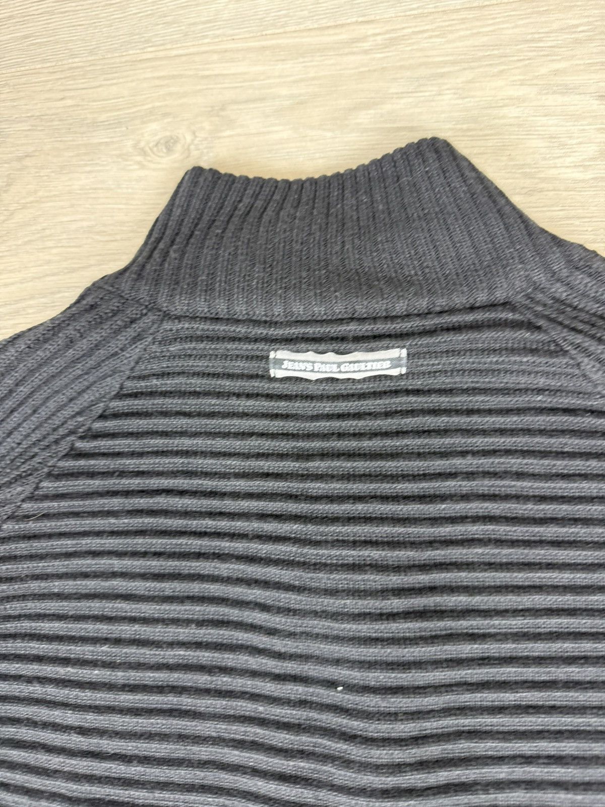 Jean Paul Gaultier Jean Paul Gaultier Ribbed Vintage Full Zip Knit Sweater Size US XL / EU 56 / 4 - 8 Thumbnail