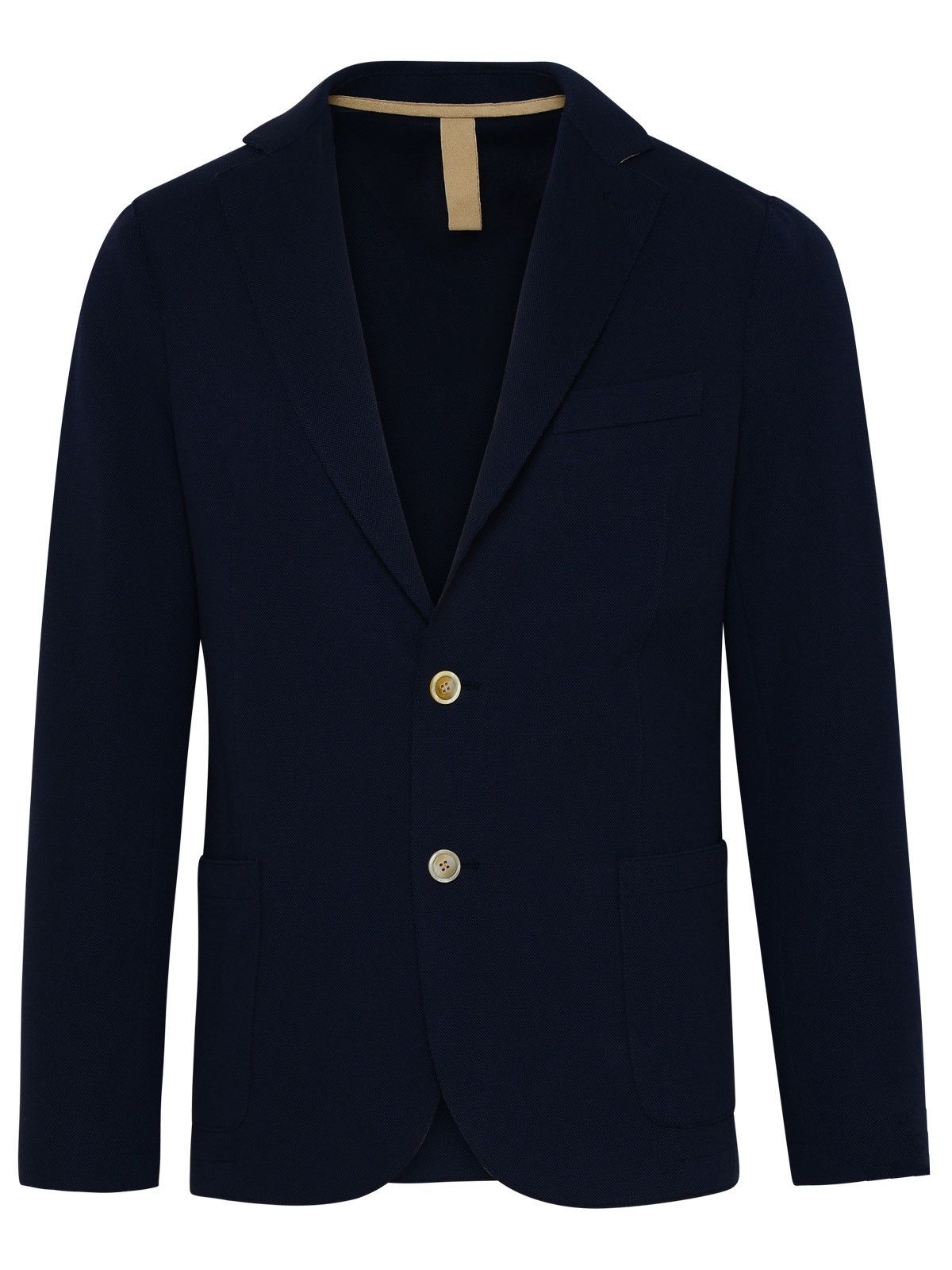 Image of Eleventy Navy Cotton Blend Blazer Jacket in Blue, Men's (Size 2XL)