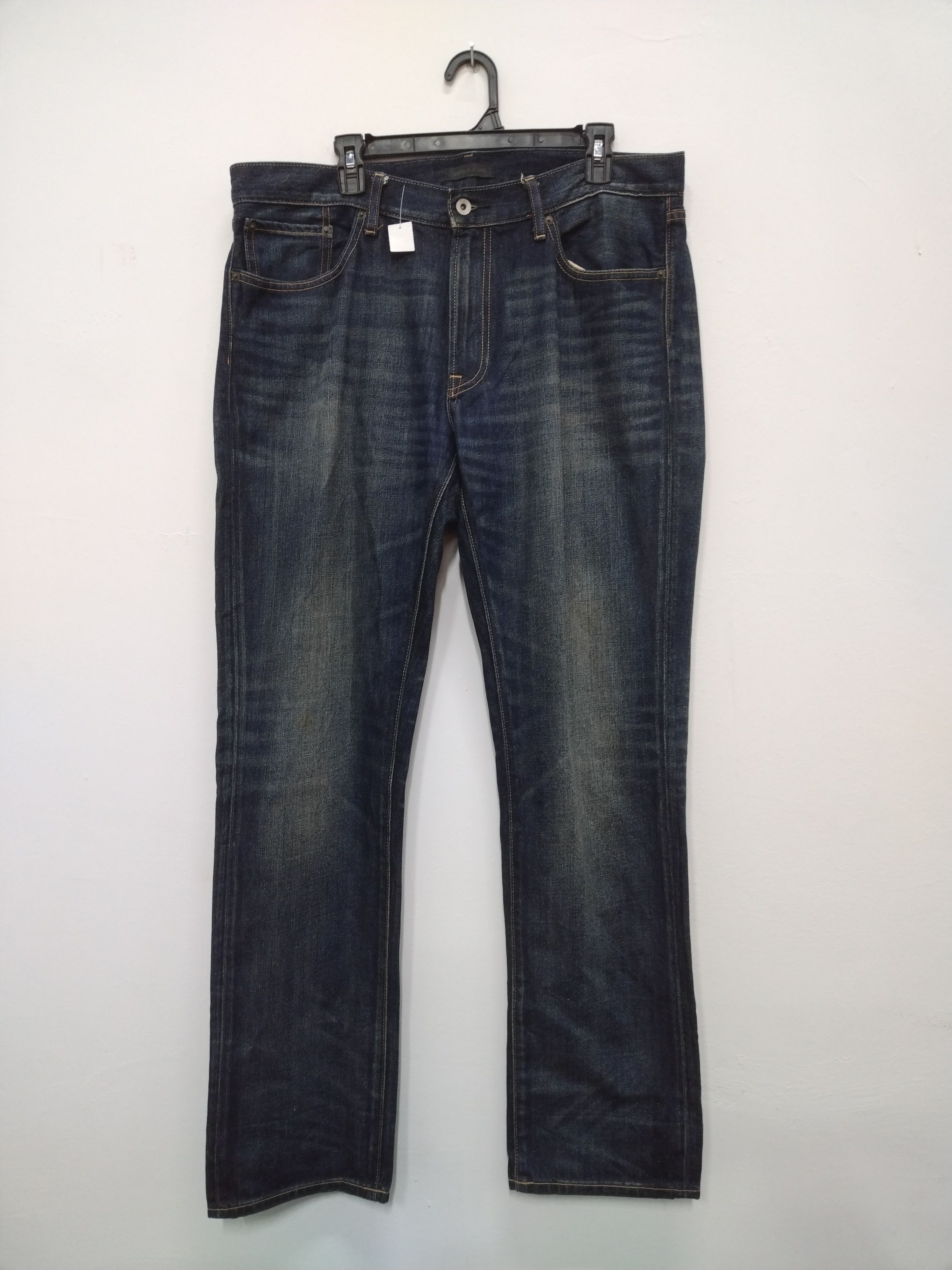 Big Size Uniqlo Nice Faded Patina Regular Fit Jeans