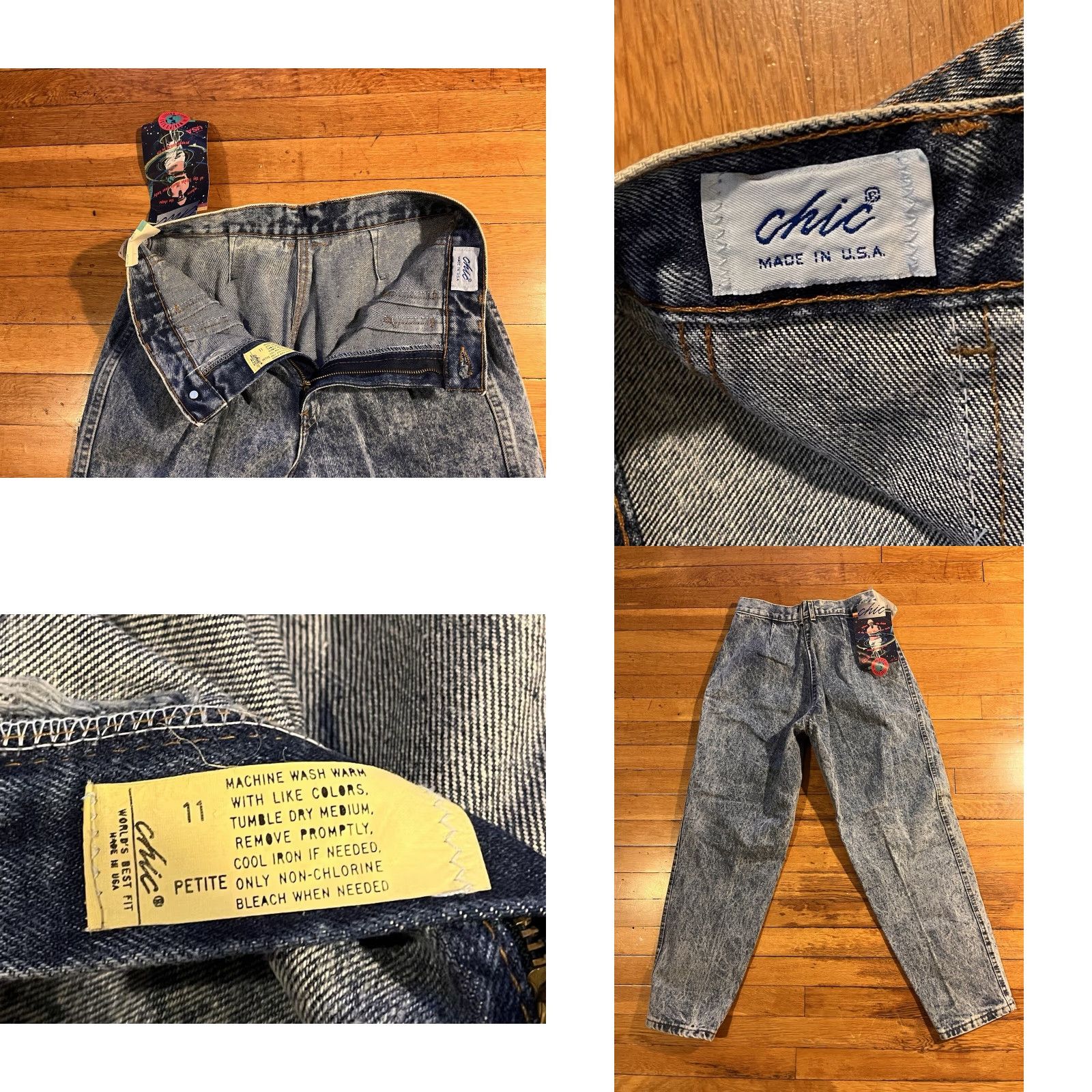 Vintage VINTAGE CHIC CHIC Regal High Waist Mom Jeans Jeans 11 Petite Blue Acid Wash 80s 90s Grunge Hipster Retro Womens Girls Mens Size 32" / US 10 / IT 46 - 8 Thumbnail