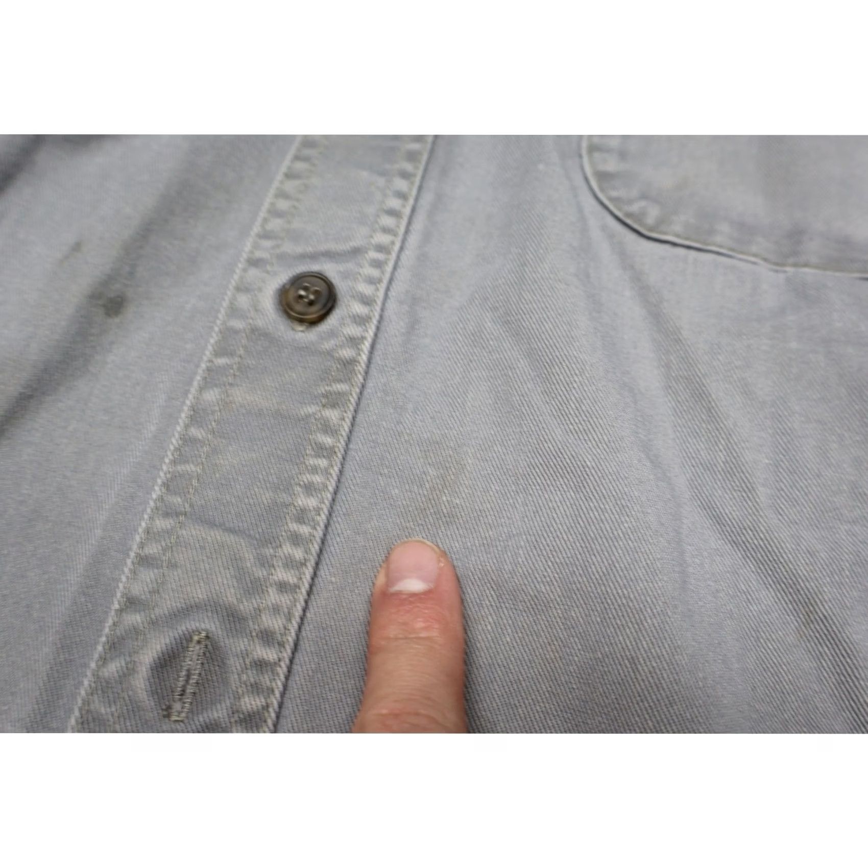 Walls Walls FR Work Shirt Men Large Grey Long Sleeve Fire Resistant Utility Patch LOGO Size US L / EU 52-54 / 3 - 6 Thumbnail