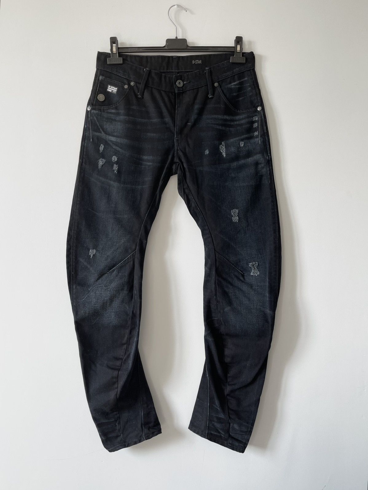 G-Star G-Star Raw Arc 3D Slim Faded Whiskers Stretch Denim Jeans Size US 32 / EU 48 - 1 Thumbnail