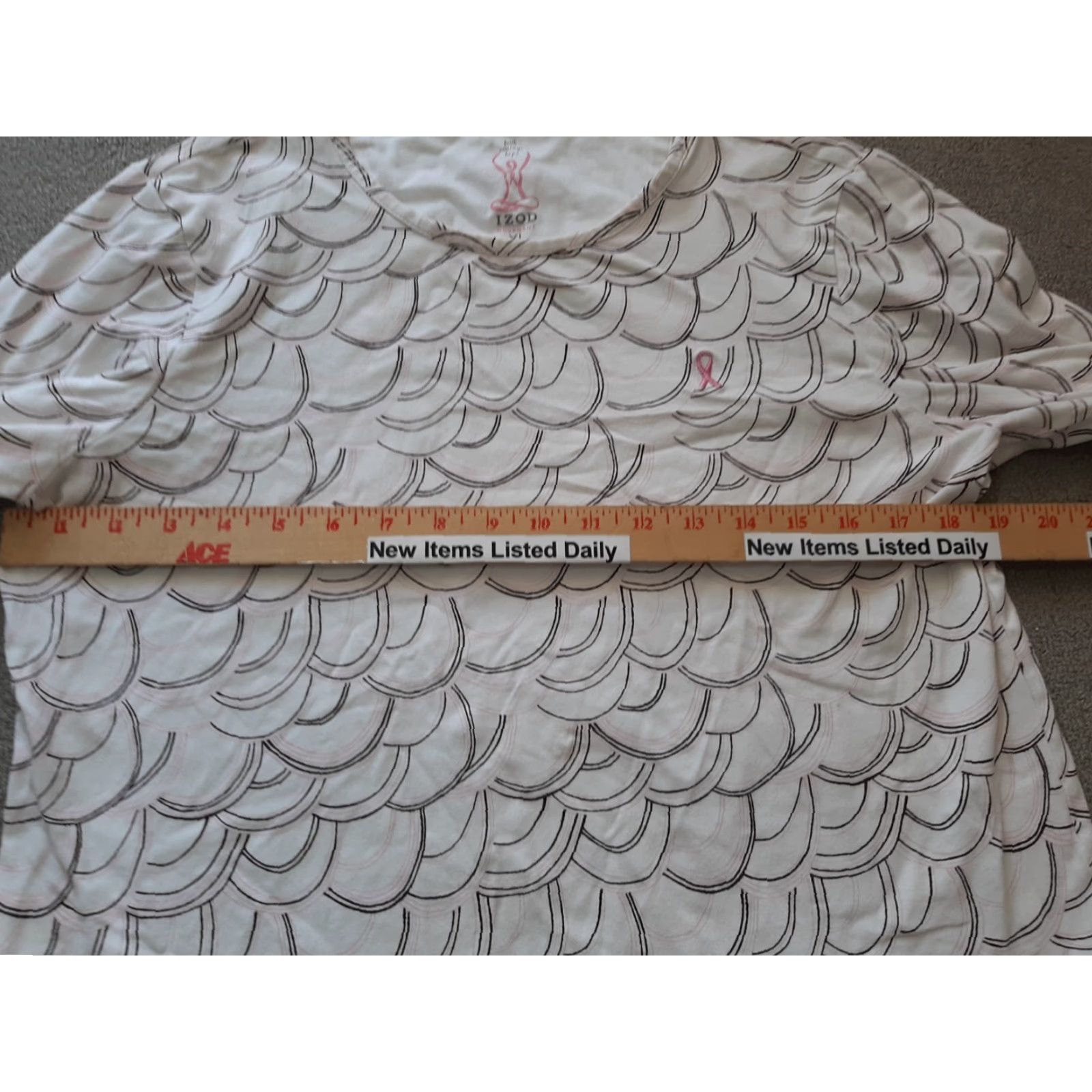 Izod IZOD Womens XL White Breast Cancer Faith Courage Hope T Shirt Long Sleeve Size XL / US 12-14 / IT 48-50 - 5 Thumbnail
