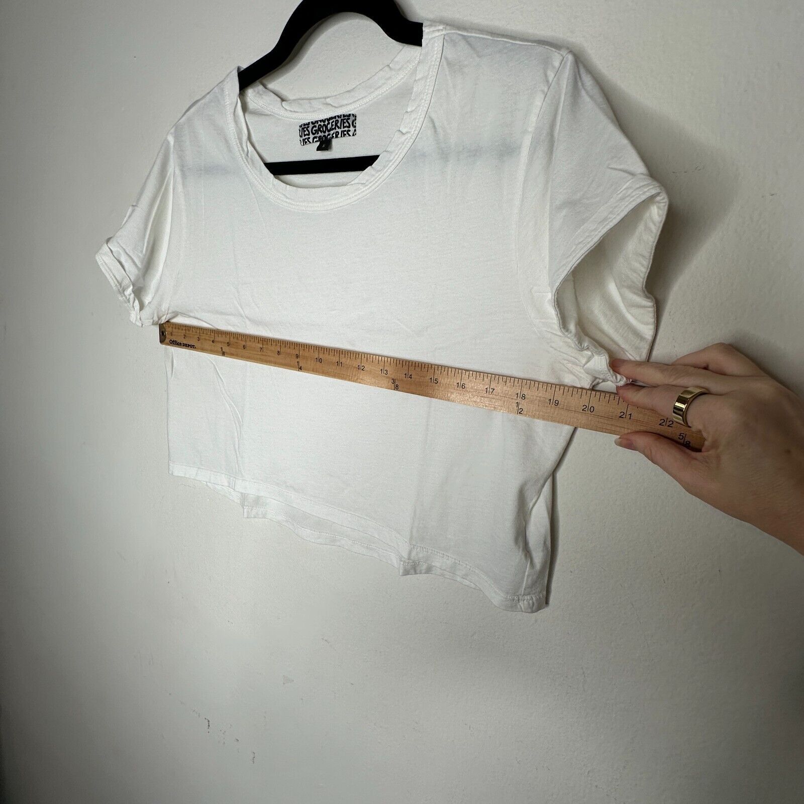 Other Groceries White Crop Top 100% Organic Cotton Tee Small Size S / US 4 / IT 40 - 8 Thumbnail