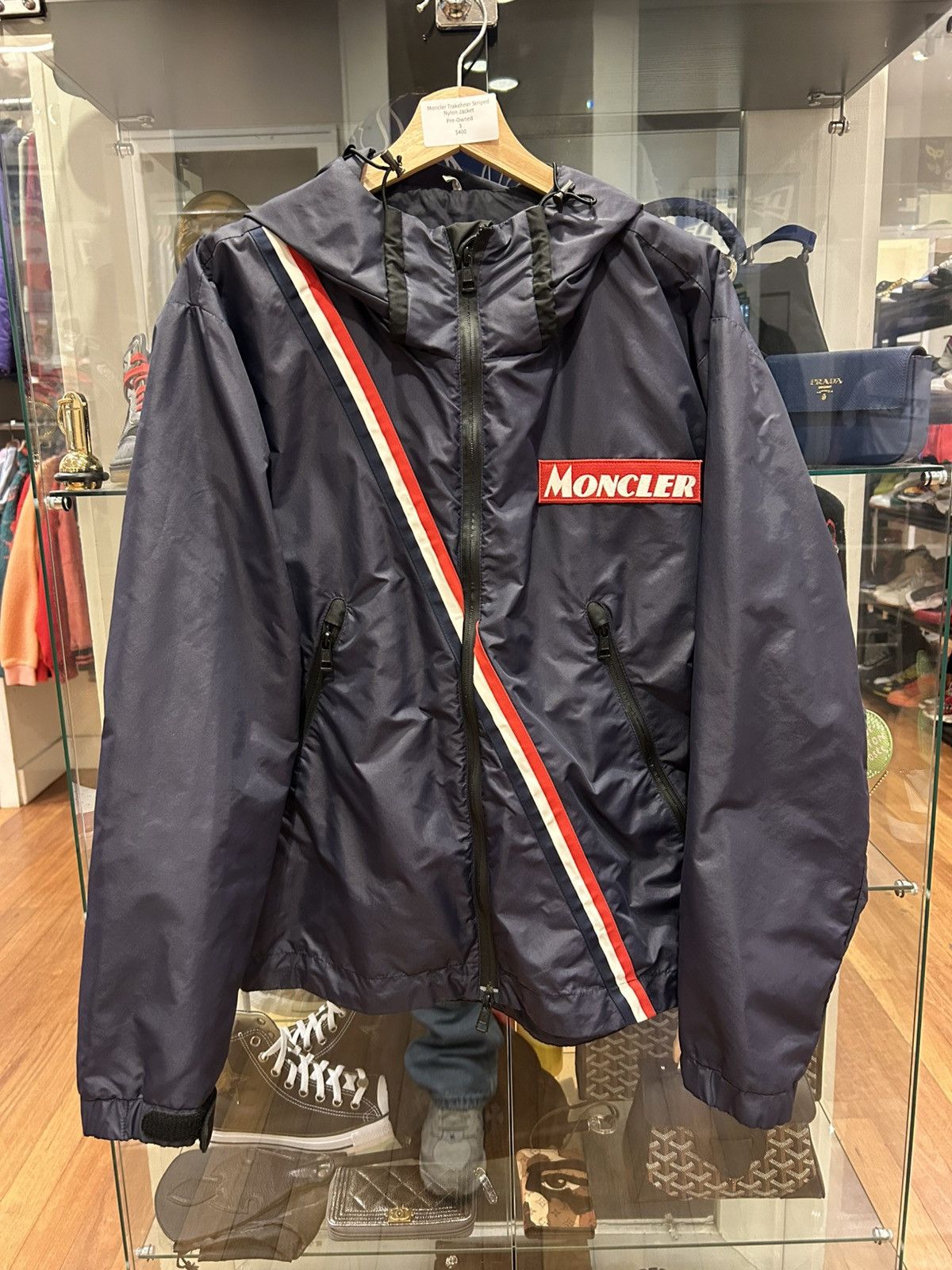 Moncler Moncler Trakehner Striped Nylon Jacket Size US L / EU 52-54 / 3 - 1 Thumbnail