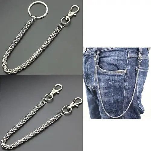 Jewelry Stainless Steel Long Metal Wallet Chain Pants Size ONE SIZE - 1 Thumbnail