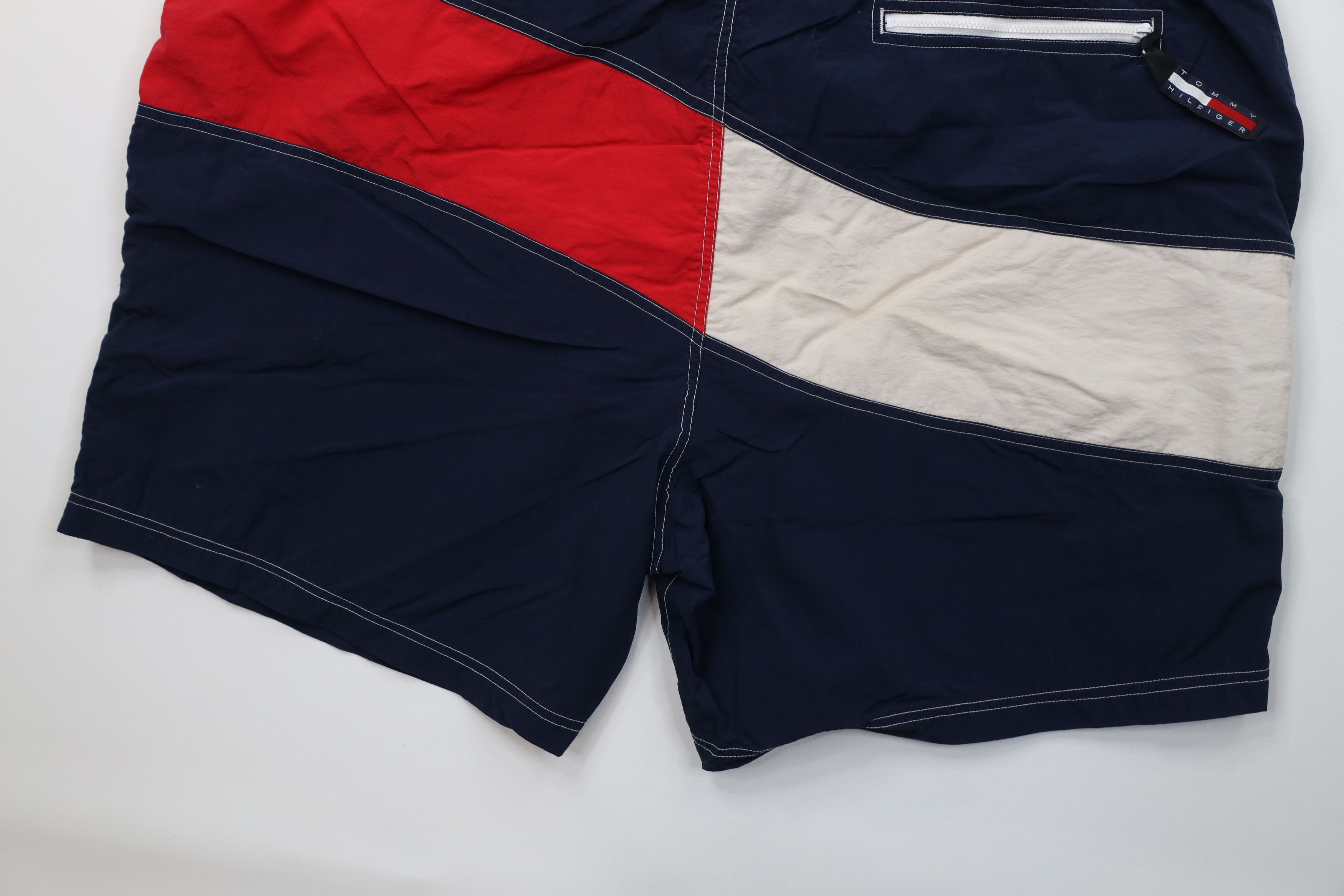Tommy Hilfiger AS IS Vintage 90s Tommy Hilfiger Lined Shorts Swim Trunks Size US 38 / EU 54 - 13 Thumbnail