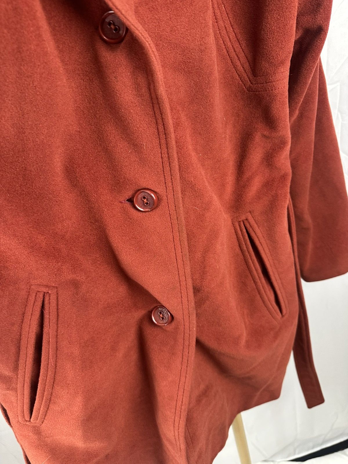 Vintage Vintage Juli De Roma Kajjmir Man Made Cashmere Coat rust red Size S / US 4 / IT 40 - 3 Thumbnail