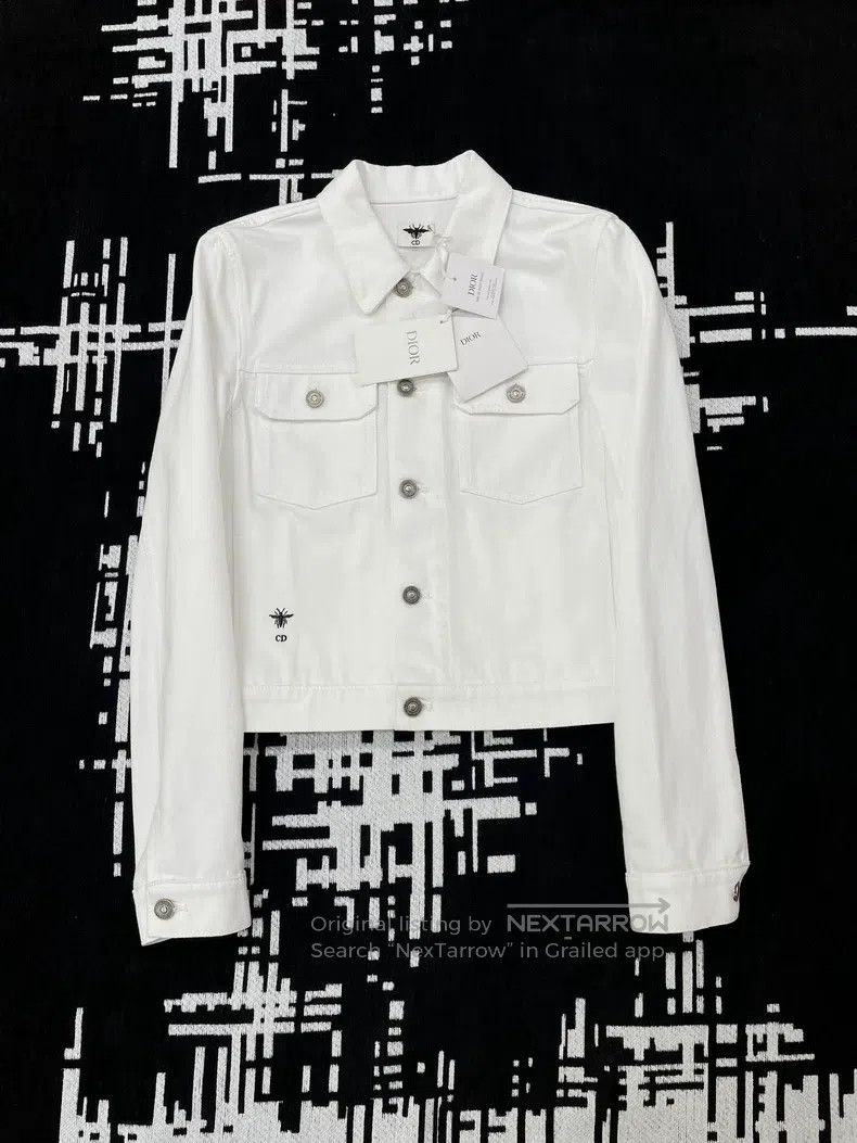 Dior Dior White back little dinosaur denim jacket Size XS / US 0-2 / IT 36-38 - 1 Thumbnail