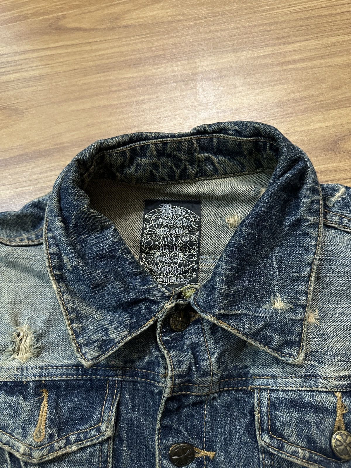 KMRii Midas Punk Destroy Button Zipper Denim Jacket Size US S / EU 44-46 / 1 - 20 Thumbnail