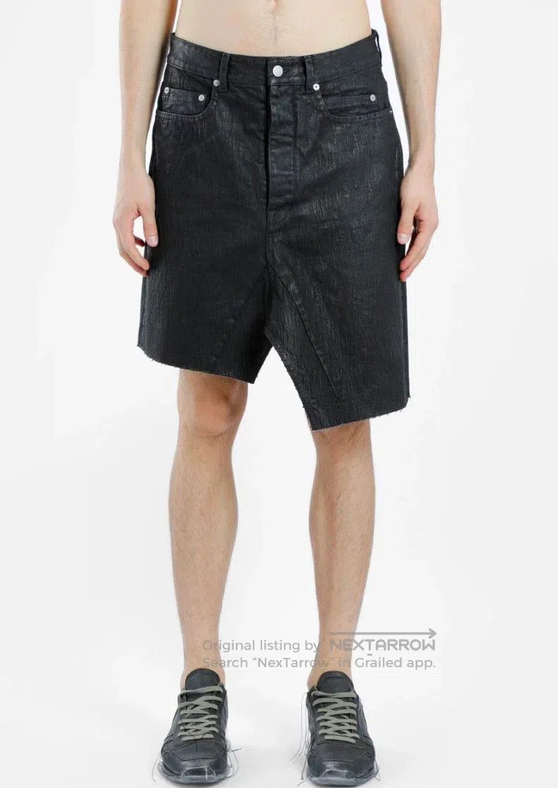Rick Owens Rick Owens ss19 babel black waxed shorts. Size US 31 - 4 Thumbnail
