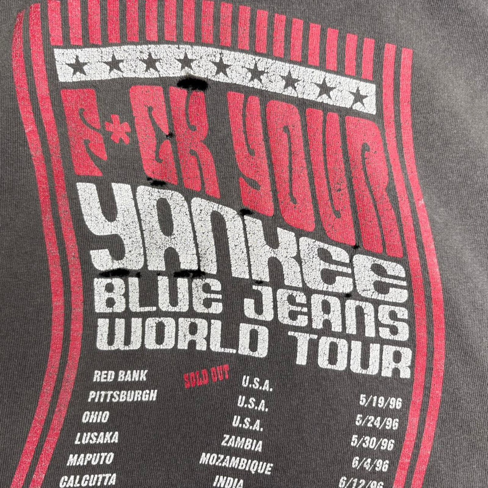Hanes Vintage berserker “f**ck your yankee blue jeans world tour” Size US XL / EU 56 / 4 - 3 Thumbnail