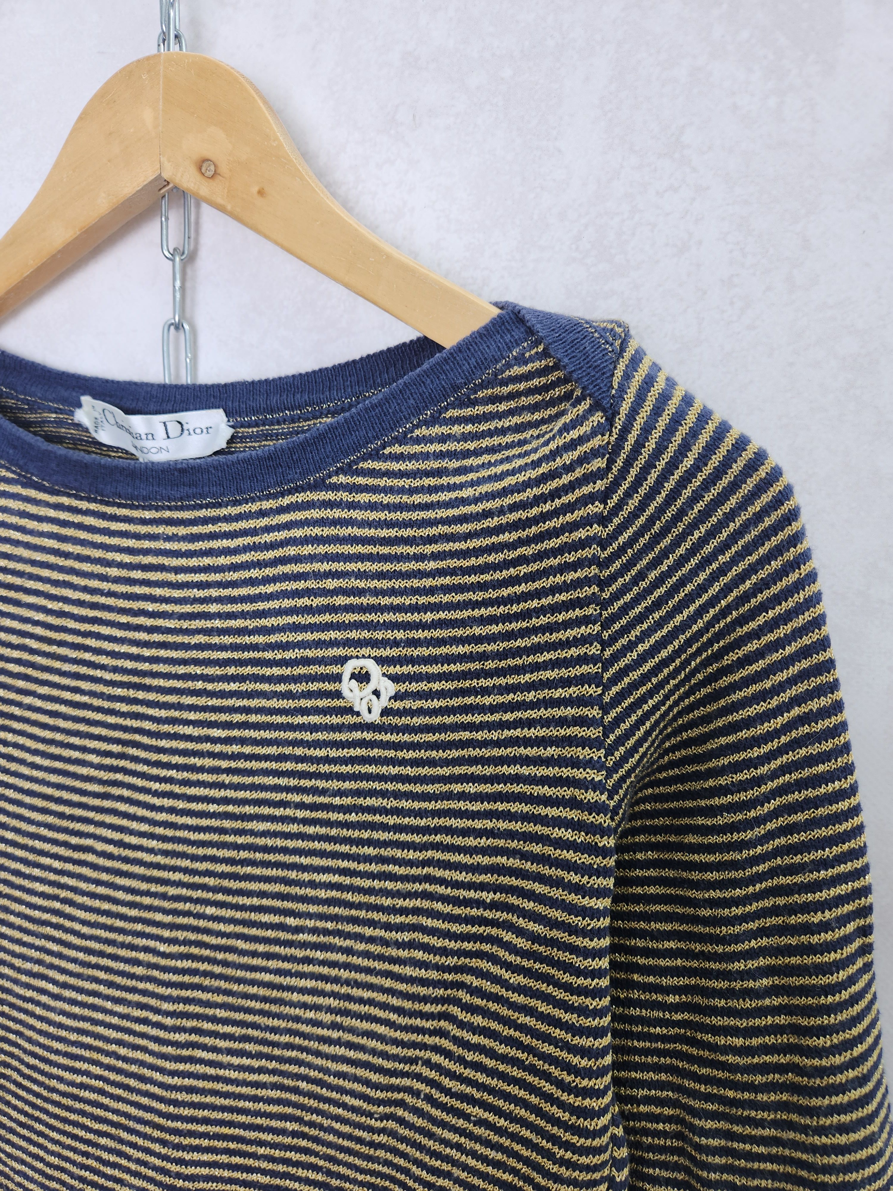 Dior Christian Dior London stripes thight knit long sleeve Size M / US 6-8 / IT 42-44 - 6 Thumbnail
