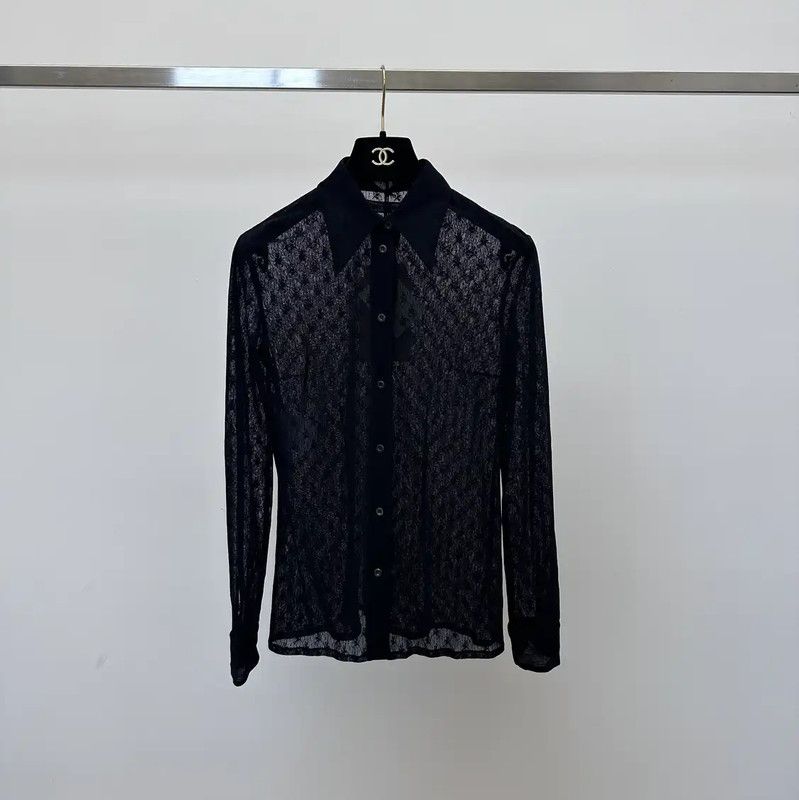 Miu Miu Miu Miu Black Women's Long Sleeve Shirt 0089 Size S / US 4 / IT 40 - 1 Thumbnail
