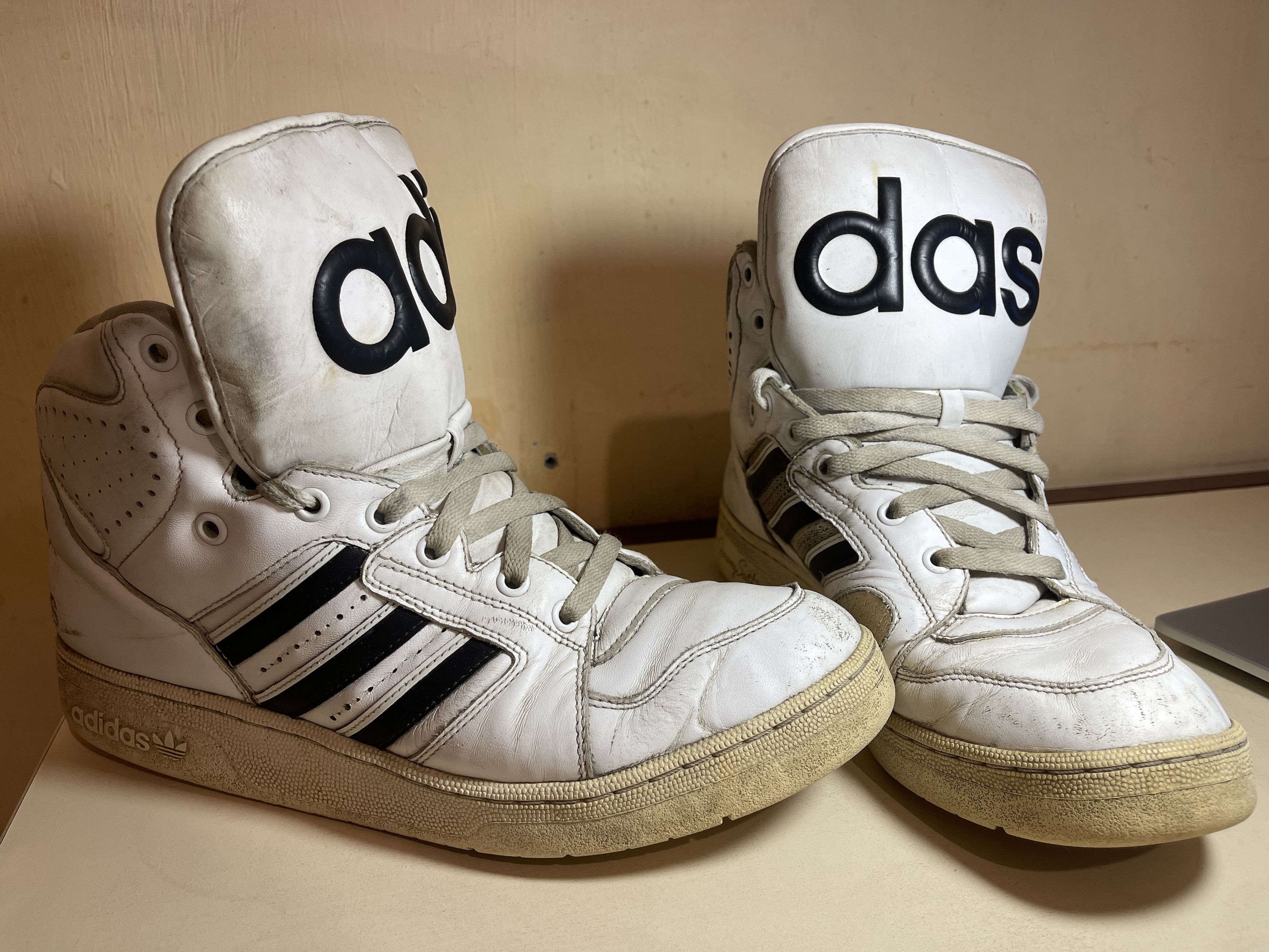 Adidas × Jeremy Scott Adidas sneakers, Jeremy Scott Instinct, Hi Top shoes, V24529 Size US 11.5 / EU 44-45 - 7 Thumbnail
