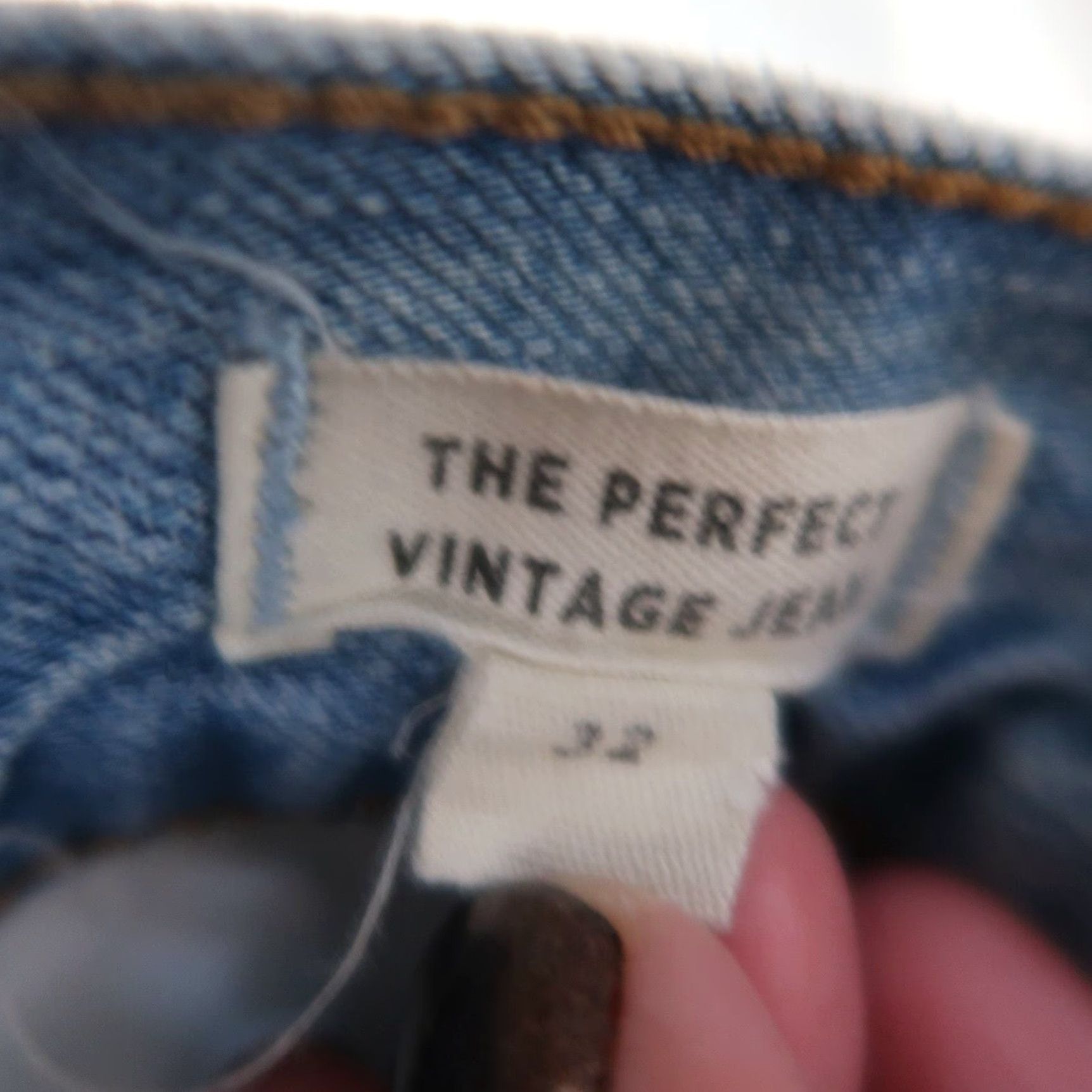 Madewell VINTAGE Madewell The Perfect Vintage Jean light wash blue denim Jeans 32 Womens Regular 32 in 100% Cotton High Rise Straight Mens/Boys? Size 24" / US 00 / IT 34 - 5 Thumbnail