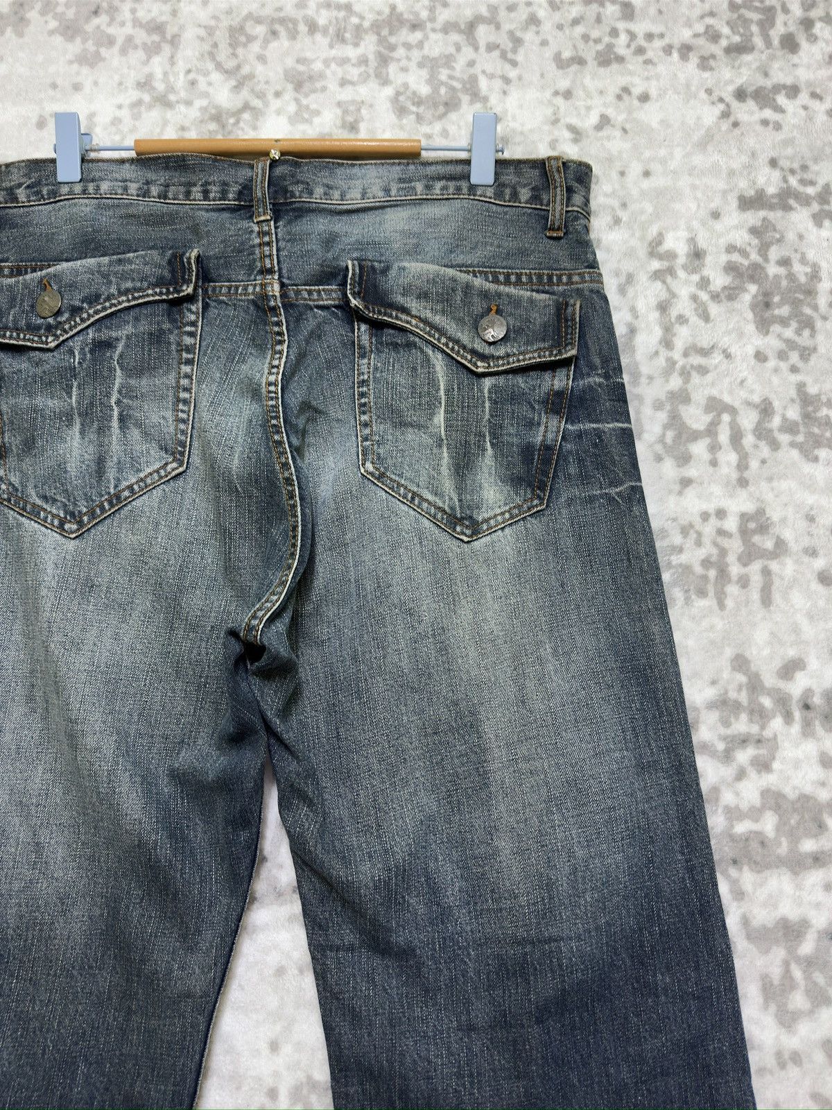 Japanese Brand Rare Japan Traditional Koi Acid Wash Printed Denim Pants Size US 34 / EU 50 - 10 Thumbnail