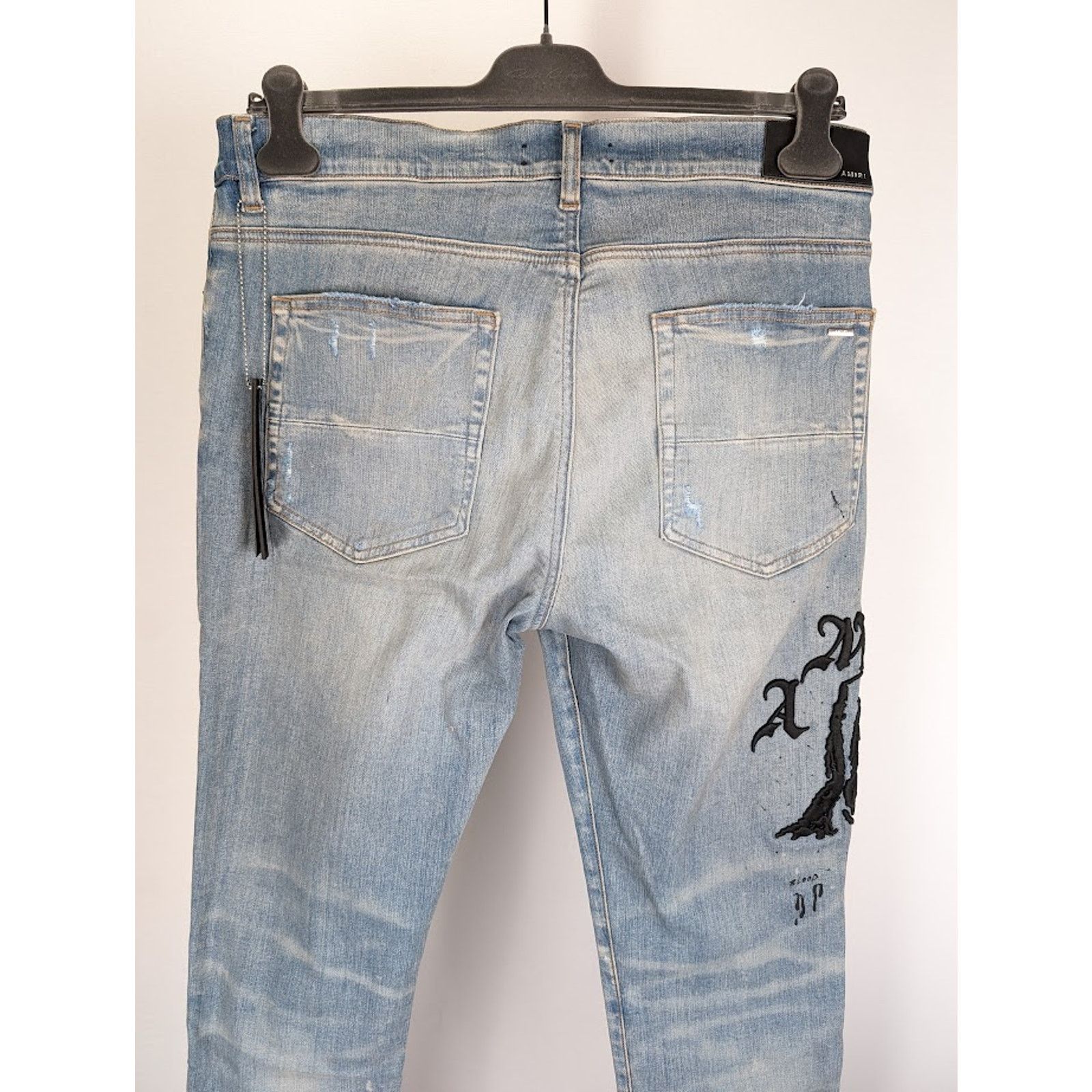 Amiri o1rshd1 Q:2 / Wes Lang Reaper Logo Jeans in Clay Indigo Size US 33 - 14 Thumbnail