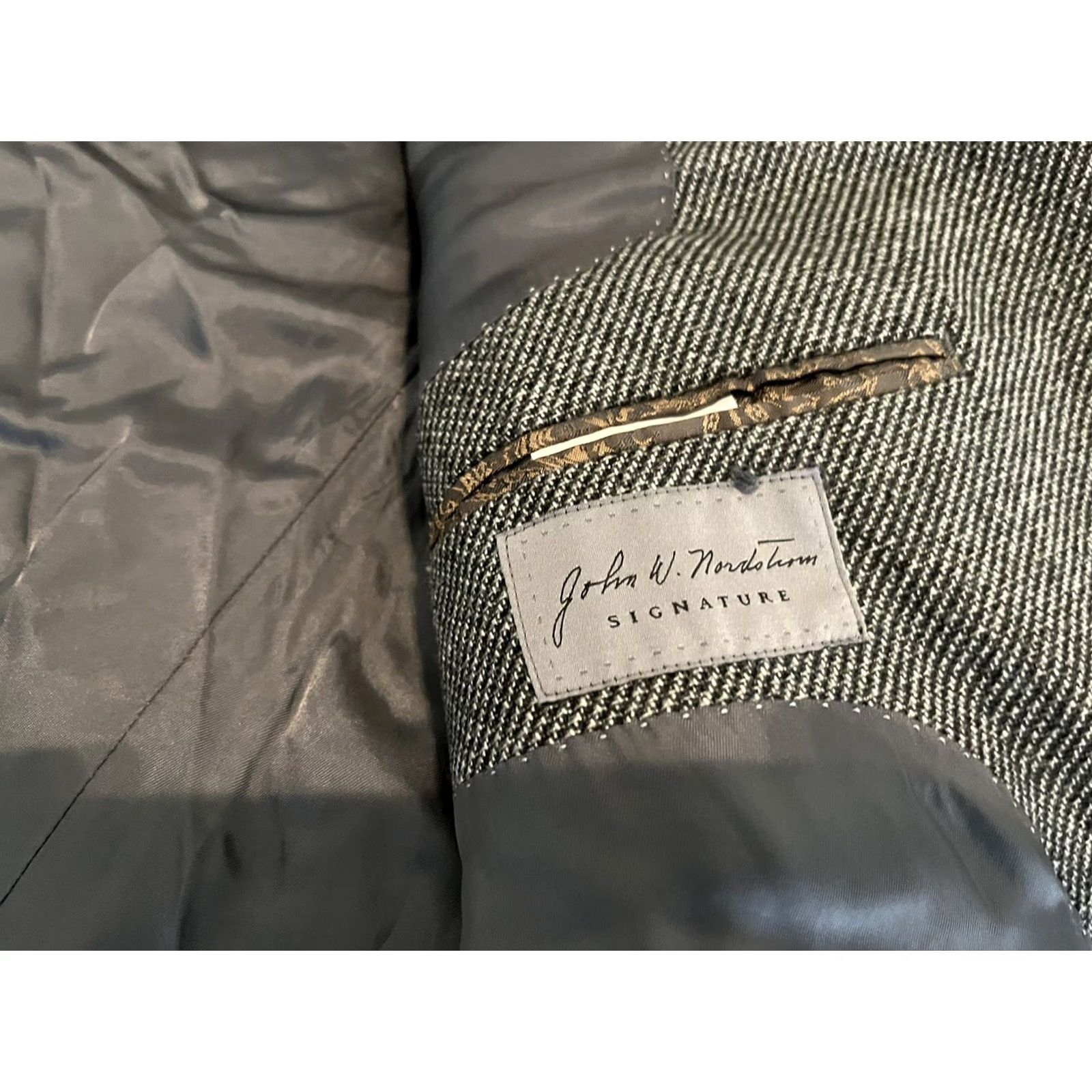 Nordstrom VINTAGE Nordstrom Loro Piana Cashmere Silk Gray Sport Coat Jacket Blazer Mens 44L Size 44R - 4 Thumbnail