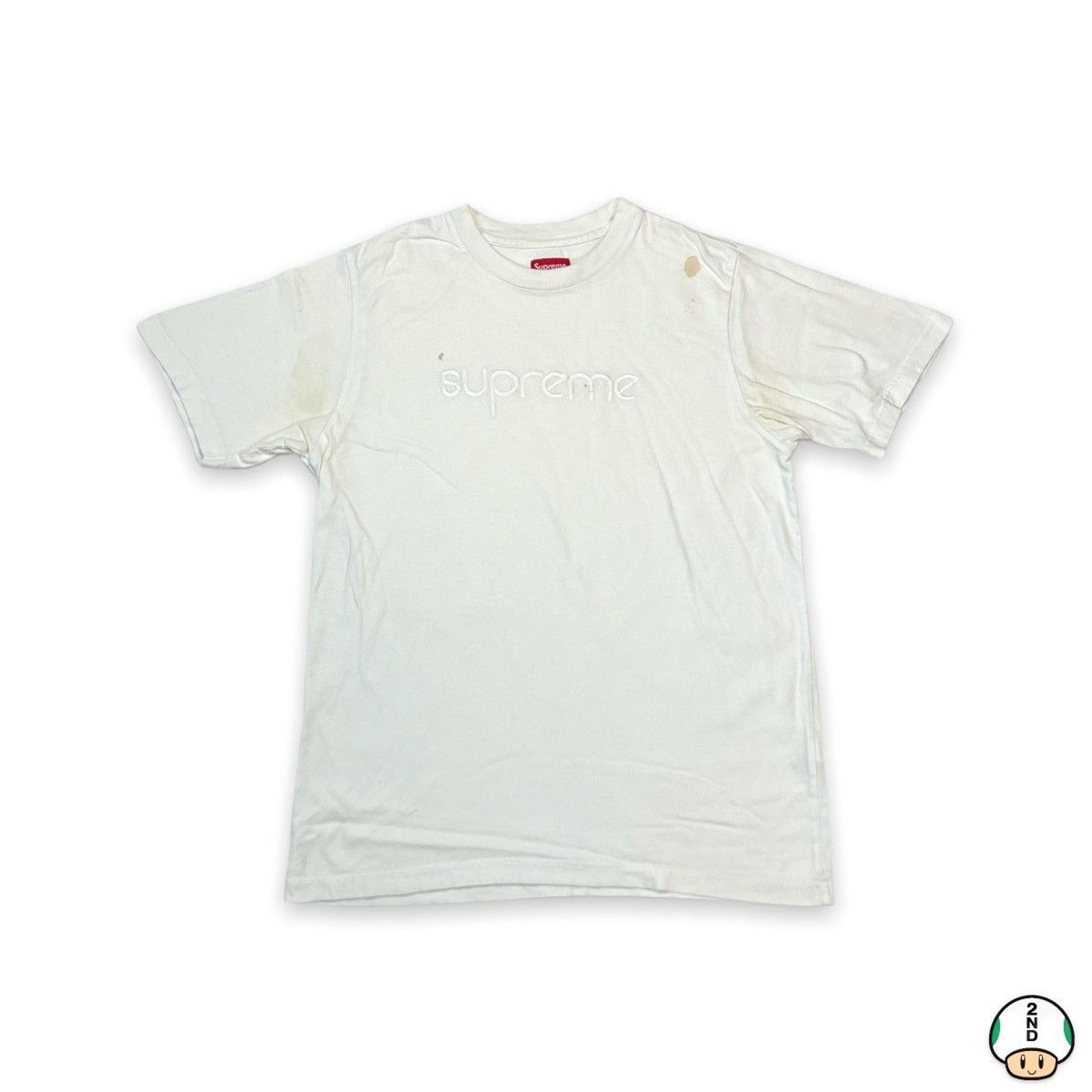 Supreme 2016 Supreme Tonal Embroidered Tee Medium Distressed T Shirt Size US M / EU 48-50 / 2 - 1 Thumbnail