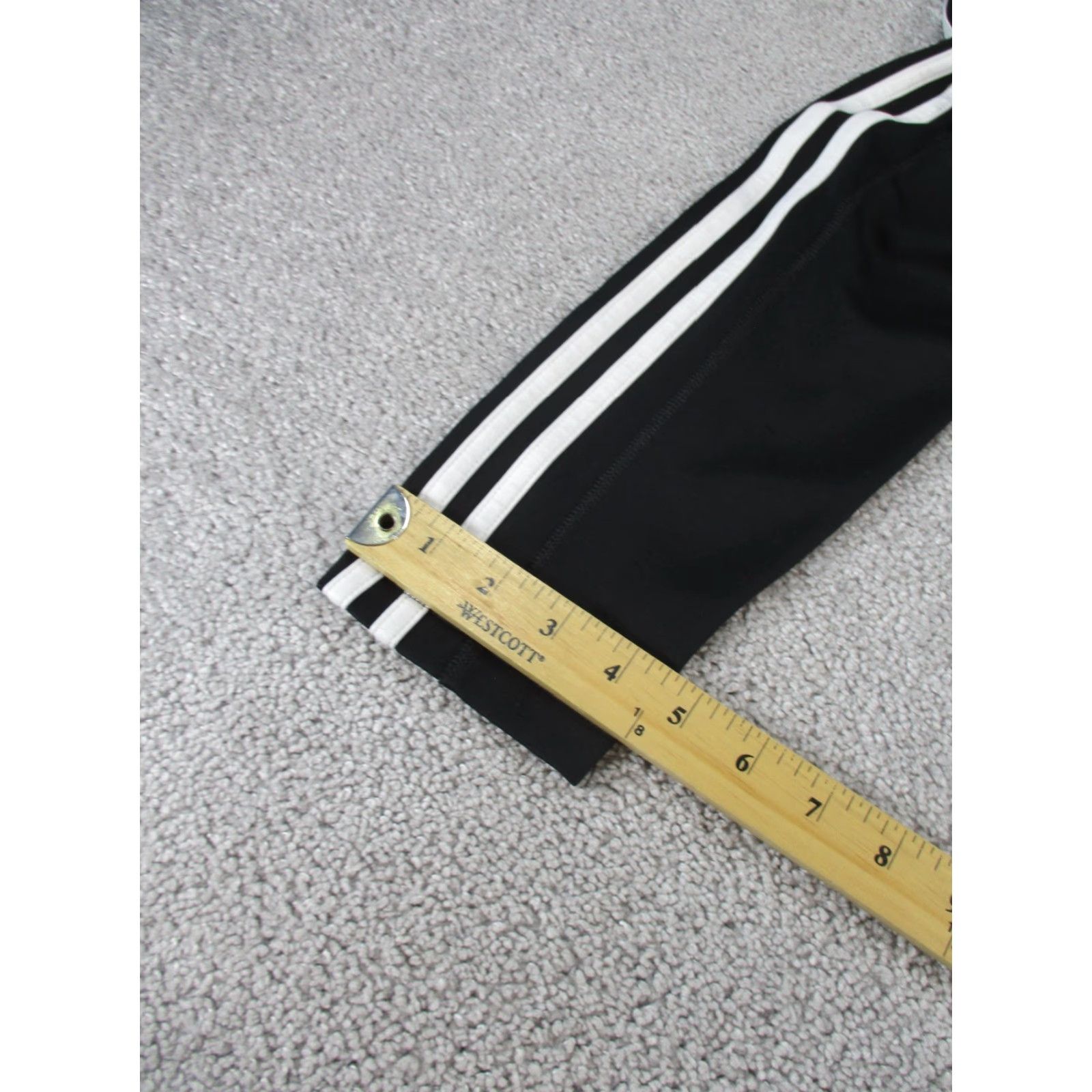 Adidas VINTAGE Adidas Women's Leggings L Black White Stripes Activewear Gym & Training Compression Athleisure Size 36" / US 14 / IT 50 - 5 Thumbnail