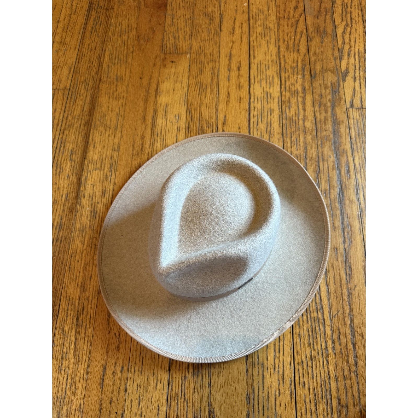Other Gigi Pip Hat Fedora Fitted 57 Beige Wool Wide Brim Rancher Size ONE SIZE - 4 Thumbnail