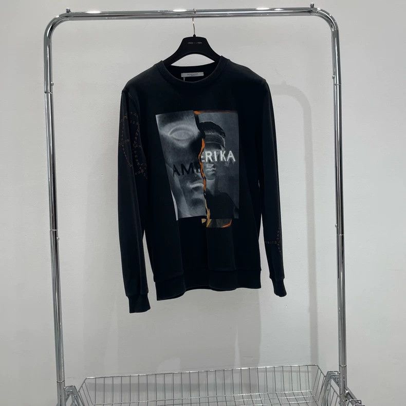 Givenchy Givenchy Distorted Portrait Patchwork Hoodie, Crew Neck Ou Size US S / EU 44-46 / 1 - 1 Thumbnail