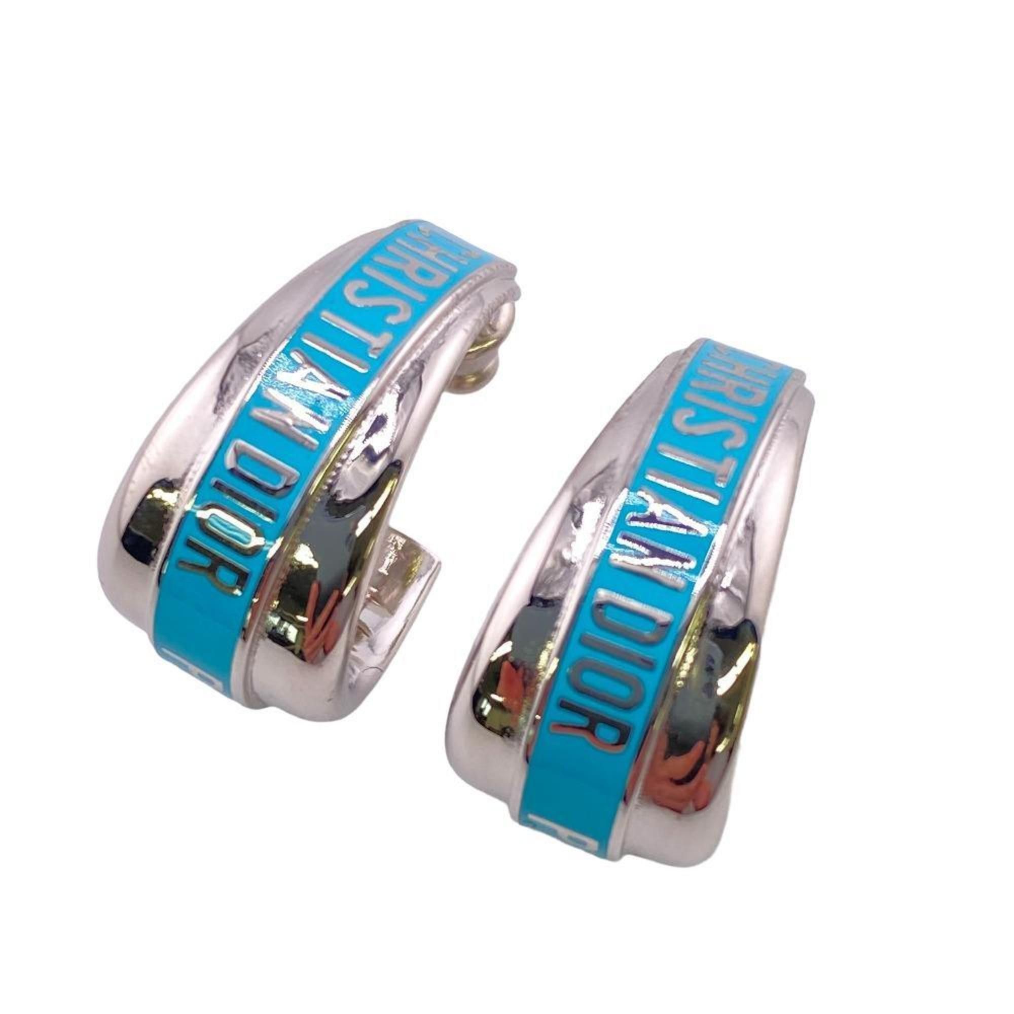 image of Christian Dior Dior Code Earrings Silver Ladies Z0005219 in Blue, Women's