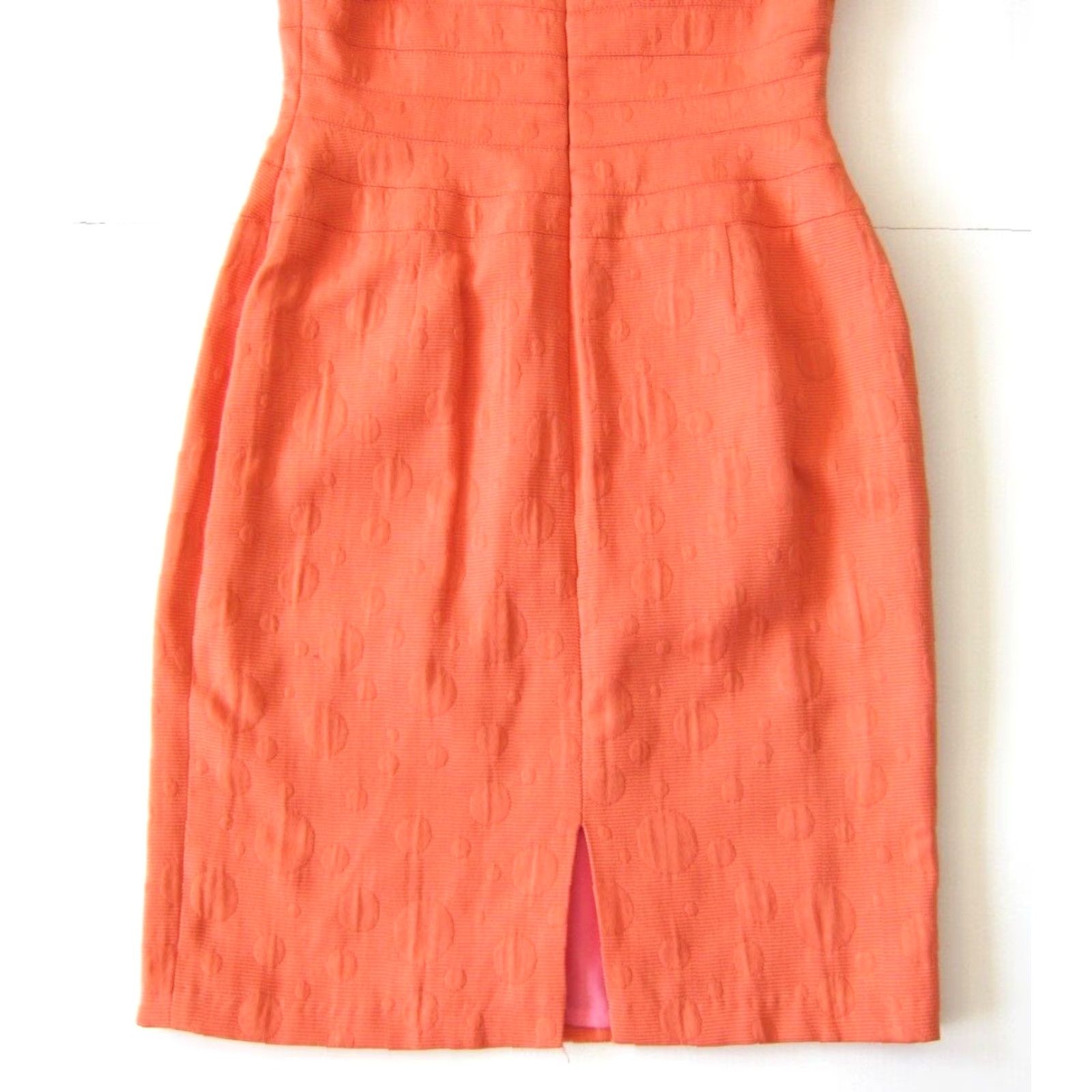 Vintage VINTAGE Kay Unger Orange Polka Dot Sleeveless V-Neck Sheath Tunic Dress 4 Ladies Size S / US 4 / IT 40 - 7 Thumbnail