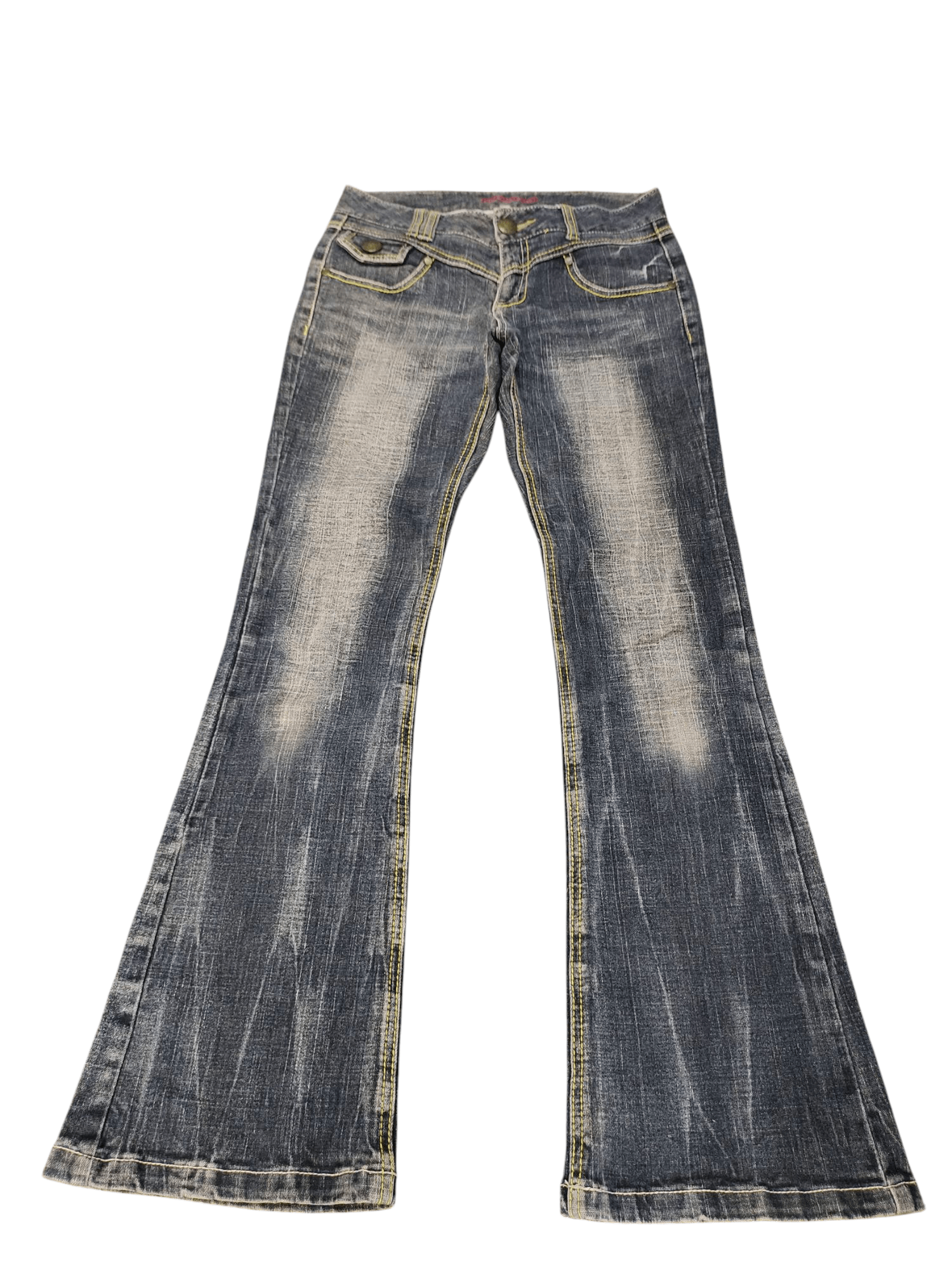 Tornado Mart Flare Jeans Chow Tribal Clawmark Denim Bootcut Low Rise Size US 28 / EU 44 - 9 Thumbnail